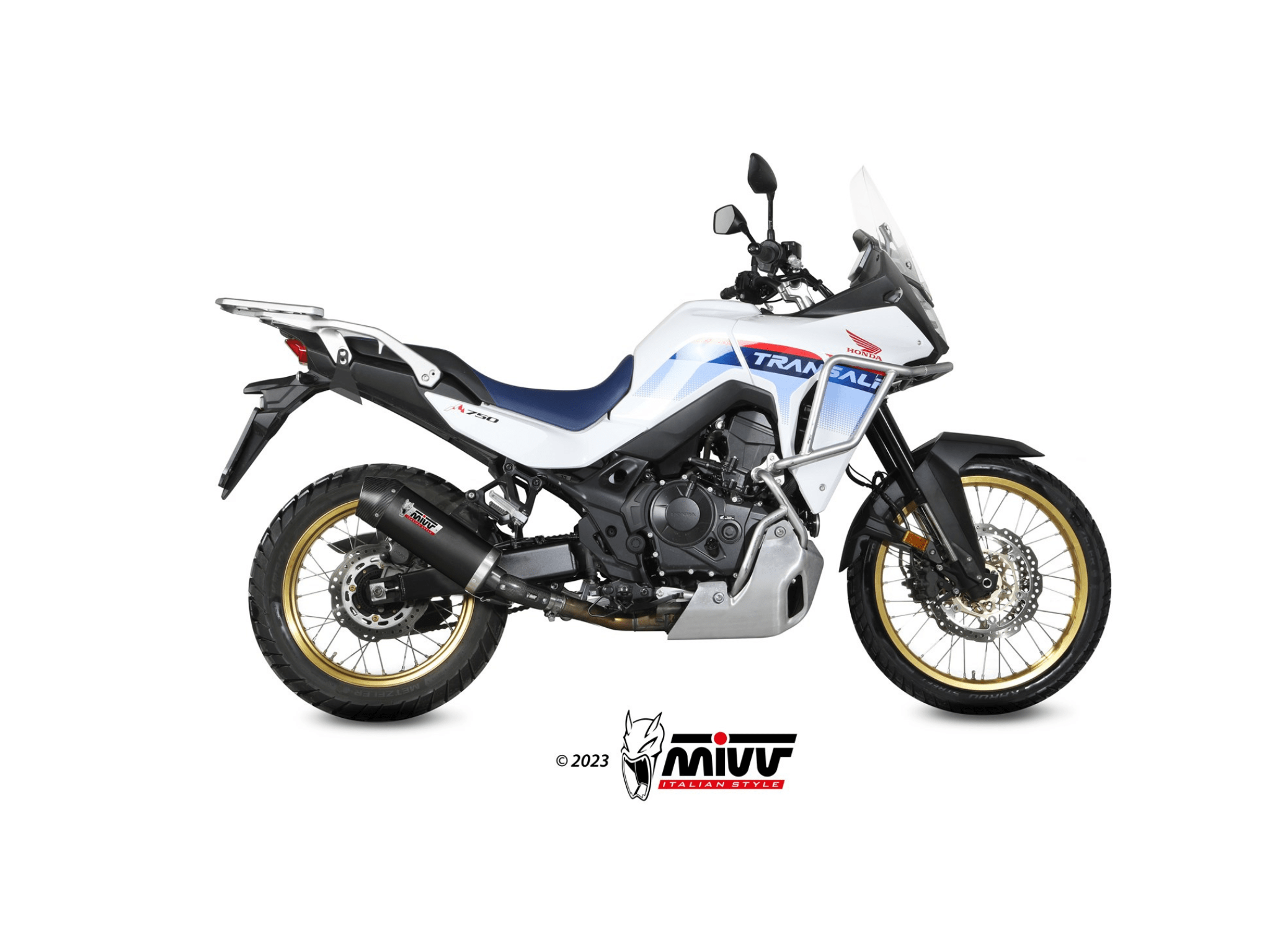 HONDA XL 750 TRANSALP MIVV Exhaust OVAL Black Slip-On Silencer 2025-2026 - Slika 2