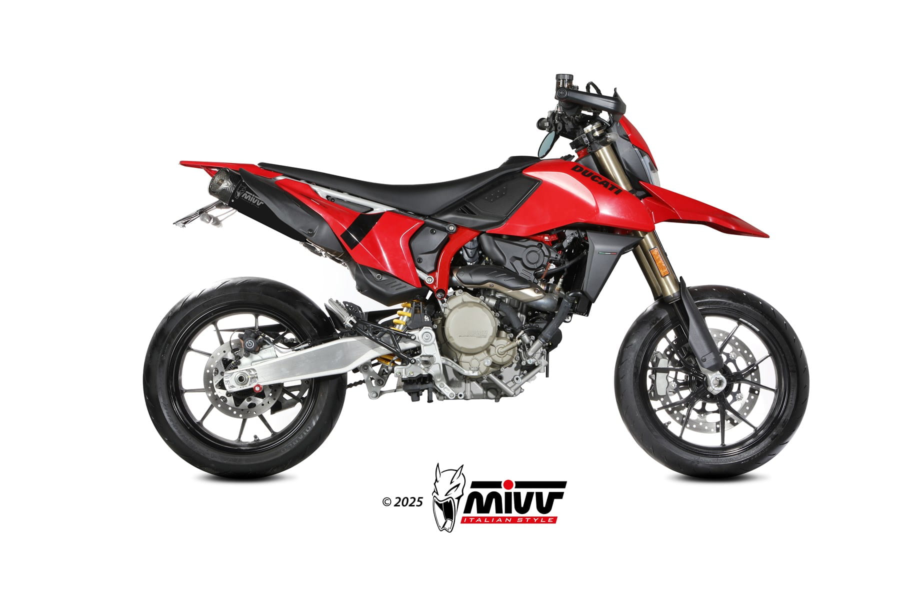 DUCATI HYPERMOTARD 698 MONO MIVV Exhaust X-M5 Black Slip-On Silencers 2024-2026 - Slika 2