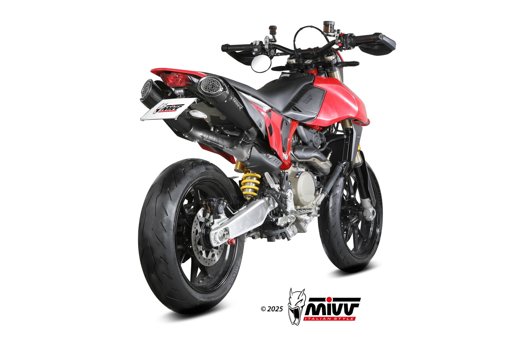 DUCATI HYPERMOTARD 698 MONO MIVV Exhaust X-M5 Black Slip-On Silencers 2024-2026 - Slika 3