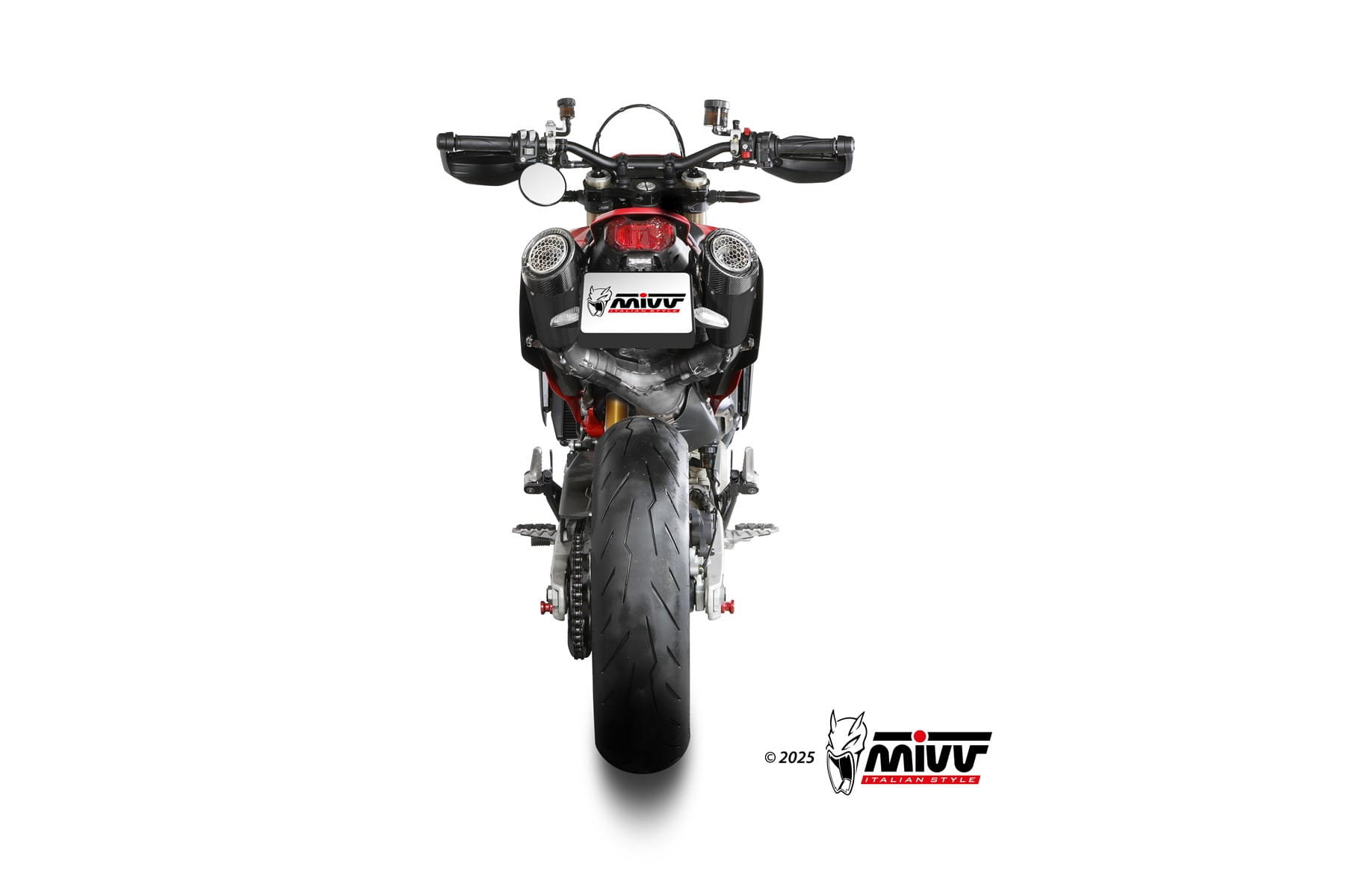DUCATI HYPERMOTARD 698 MONO MIVV Exhaust X-M5 Black Slip-On Silencers 2024-2026 - Slika 4