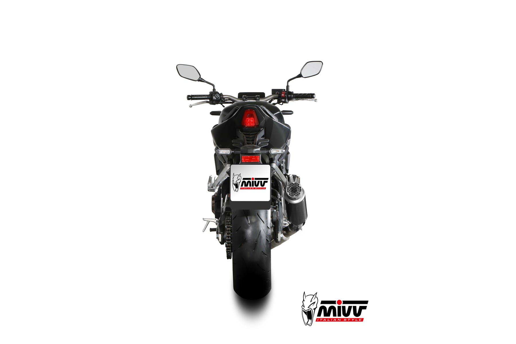 HONDA CB 650 R MIVV Exhaust Complete System with GP PRO Carbon Silencer 2024-2026 - immagine 4