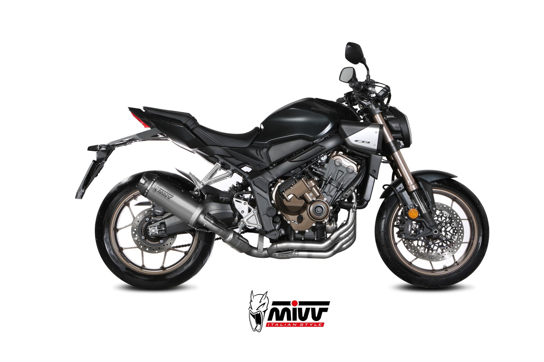 HONDA CB 650 R MIVV Exhaust Complete System with AK-1 Titanium Silencer 2024-2026 - Slika 2