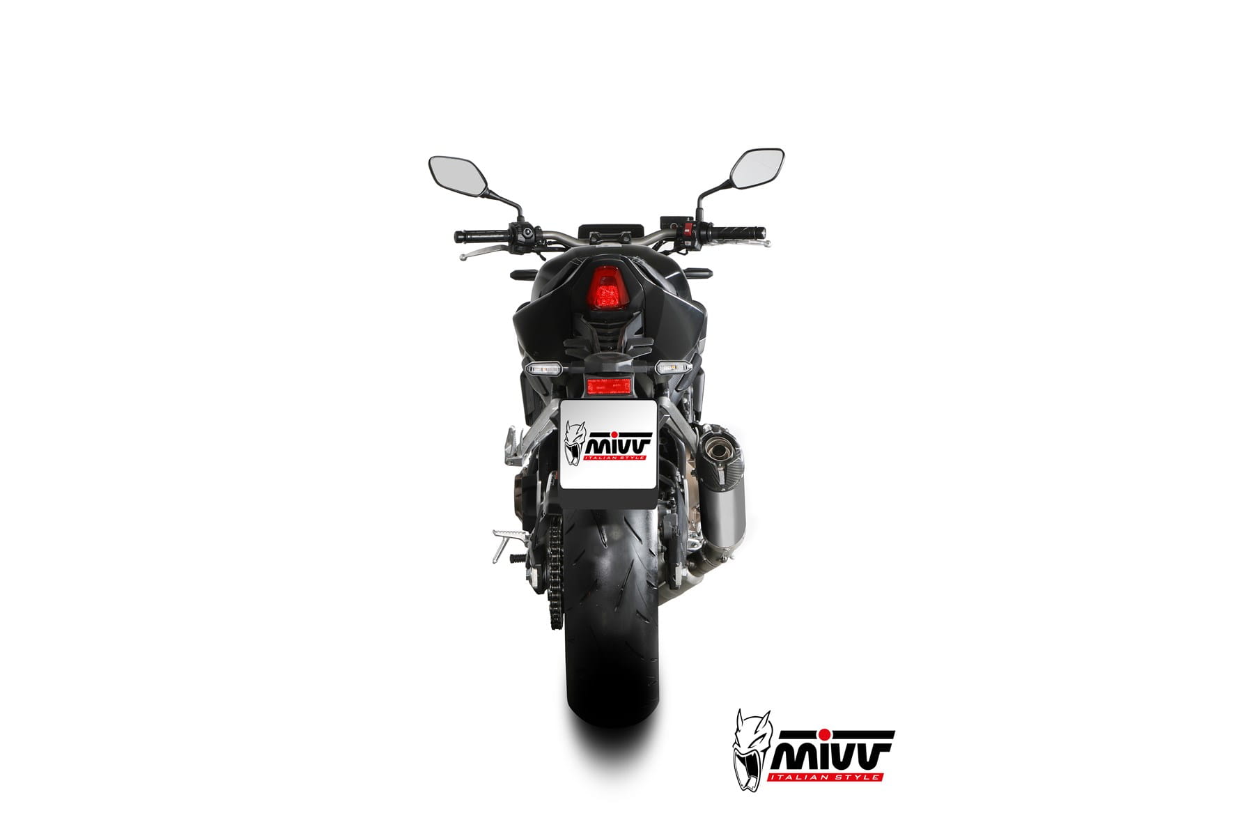 HONDA CB 650 R MIVV Exhaust Complete System with AK-1 Titanium Silencer 2024-2026 - Slika 4