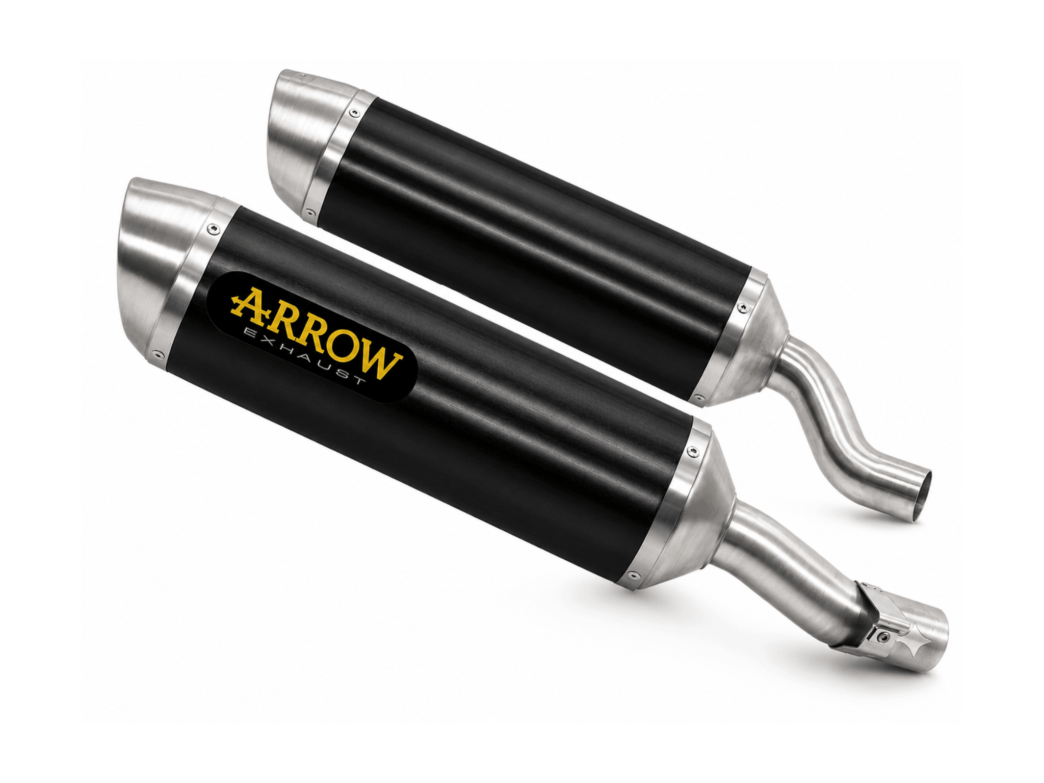 DUCATI MONSTER 1100 ARROW Exhaust Thunder Aluminium "Dark" Silencers 2009-2010