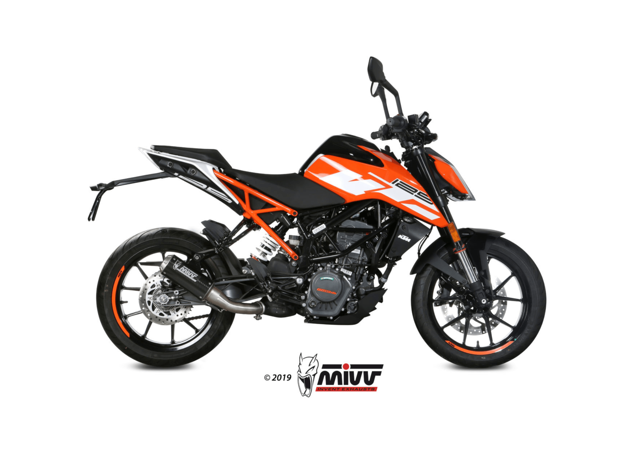 KTM 125 DUKE MIVV Exhaust MK3 Carbon Slip-On Silencer 2017-2020 - Slika 2