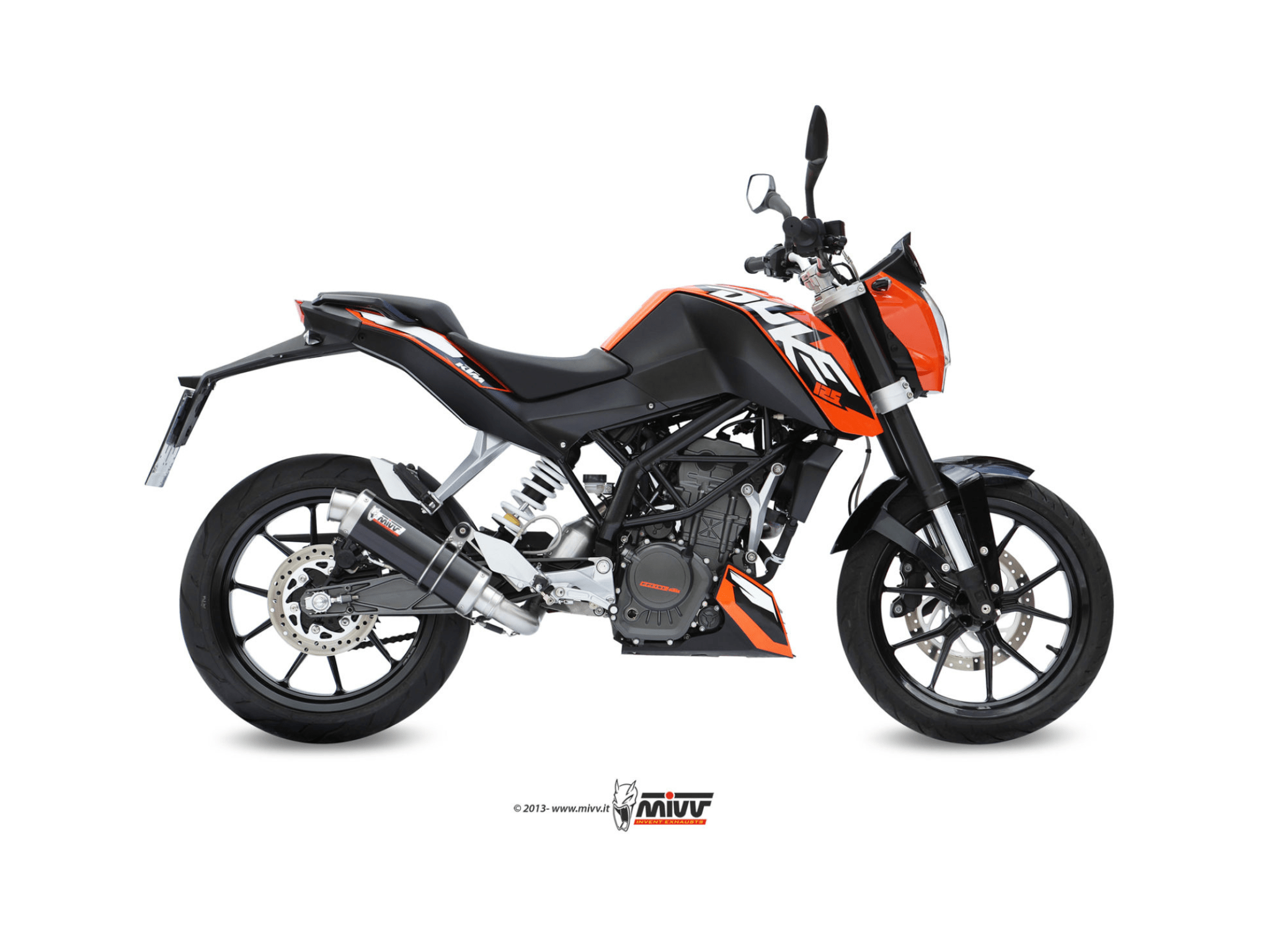 KTM 125 DUKE MIVV Exhaust Complete System with GP Black Silencer 2011-2016 - Slika 2