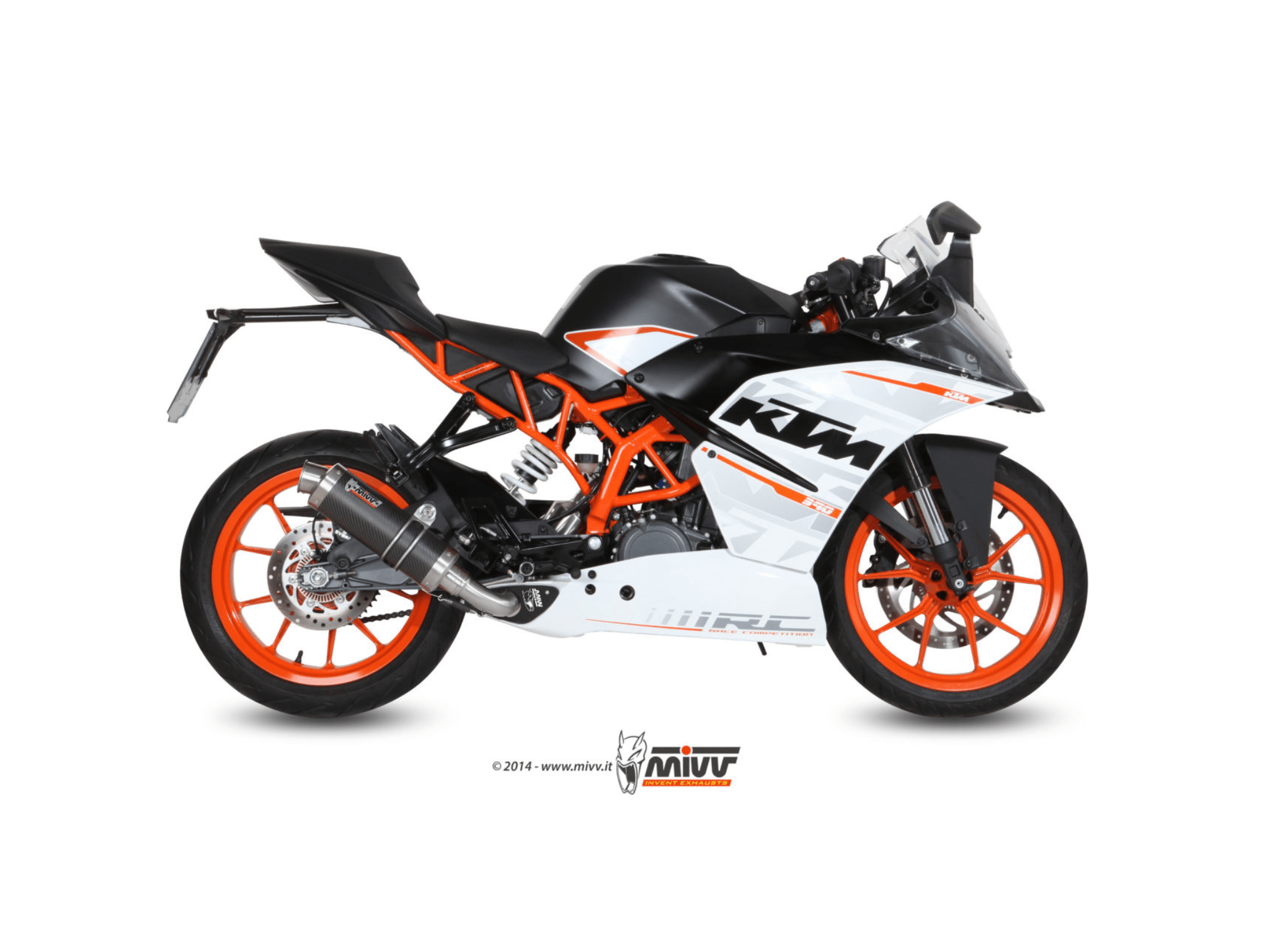 KTM RC 390 MIVV Exhaust Complete System with GP Black Silencer 2014-2016 - Slika 2