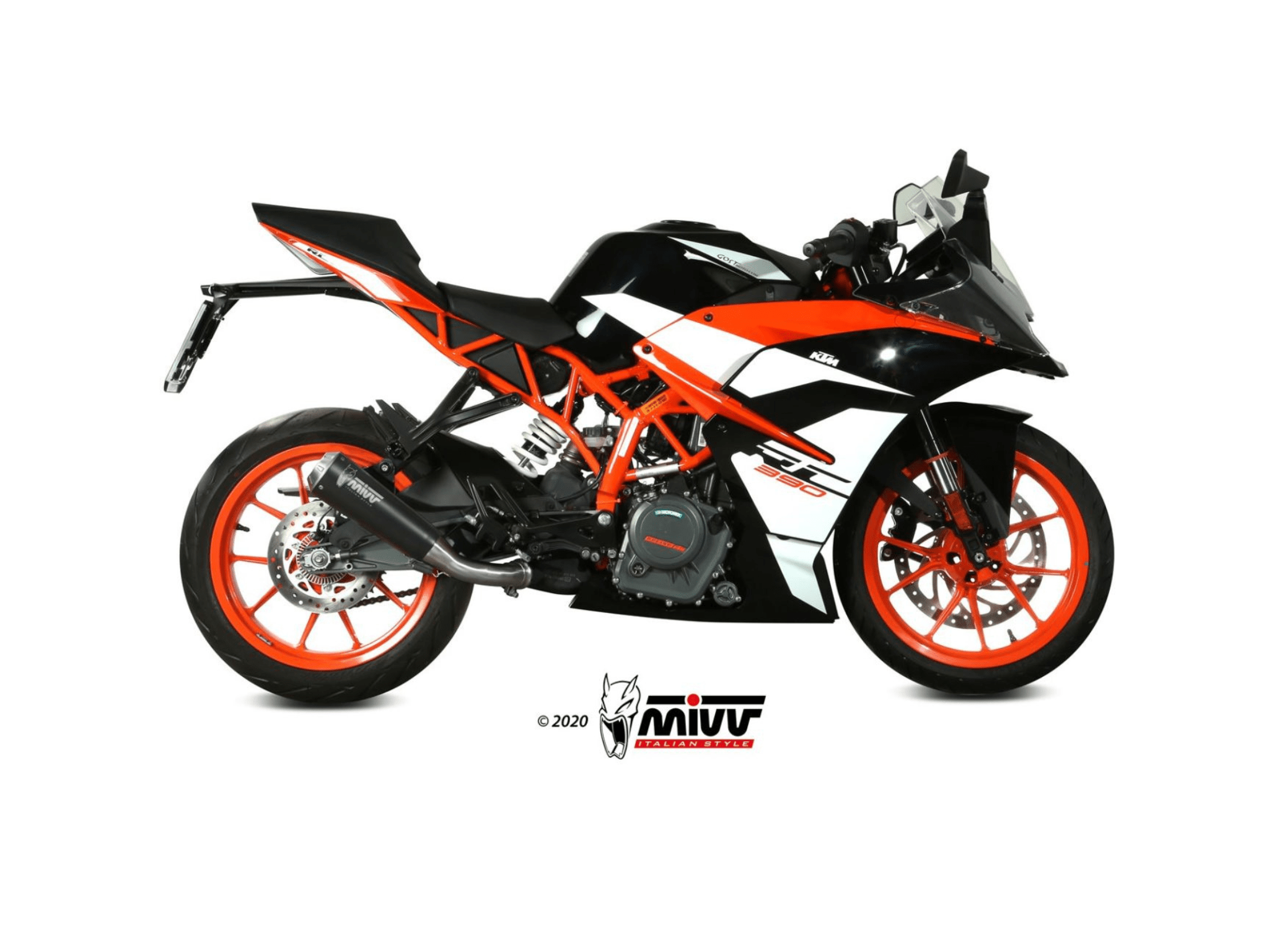 KTM RC 390 MIVV Exhaust X-M1 Black Slip-On Silencer 2017-2020 - Slika 2