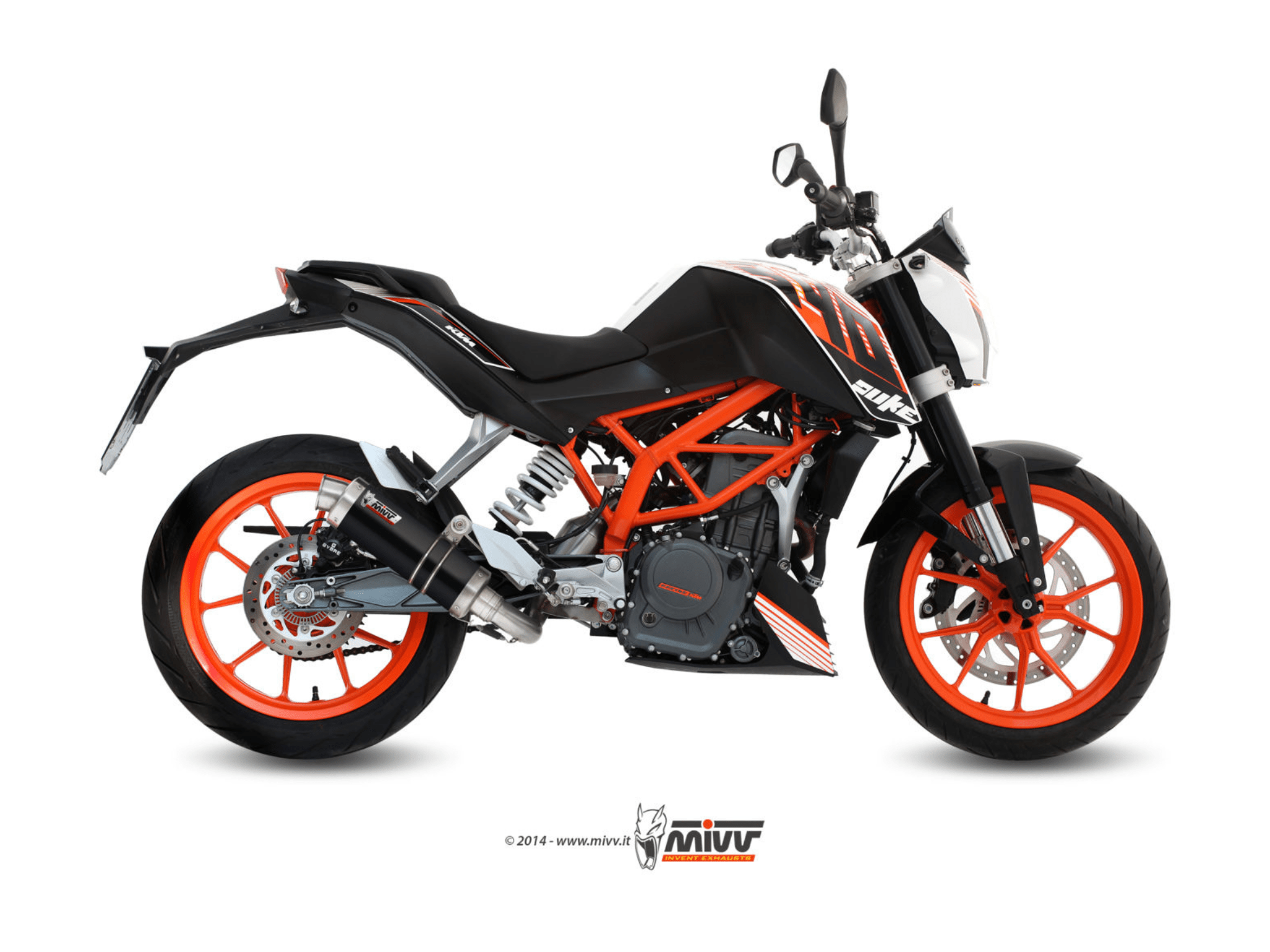 KTM 390 DUKE MIVV Exhaust Complete System with GP Black Silencer 2013-2016 - Slika 2