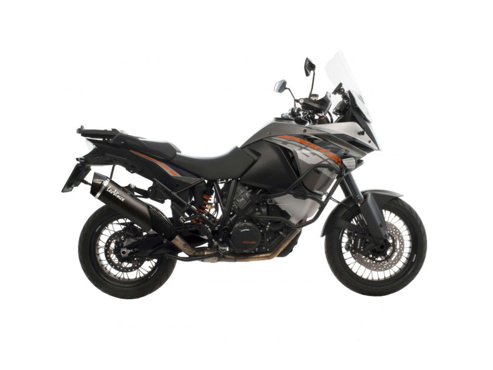 KTM 1190 ADVENTURE LeoVince Exhaust NERO Slip-On Silencer 2013-2016 - immagine 2