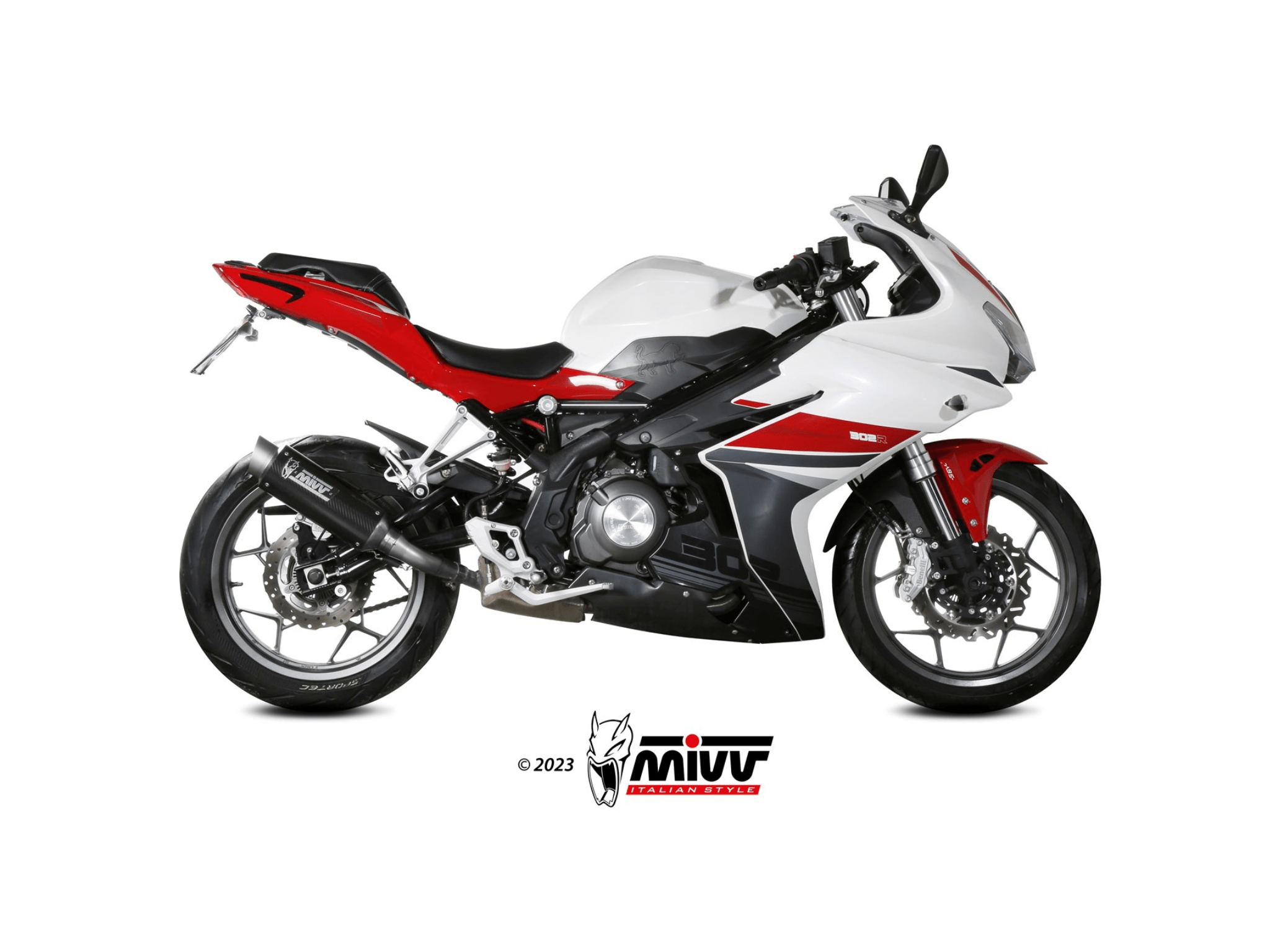 BENELLI BN 302 R MIVV Exhaust GP PRO Carbon Slip-On Silencer 2017-2020 - immagine 2