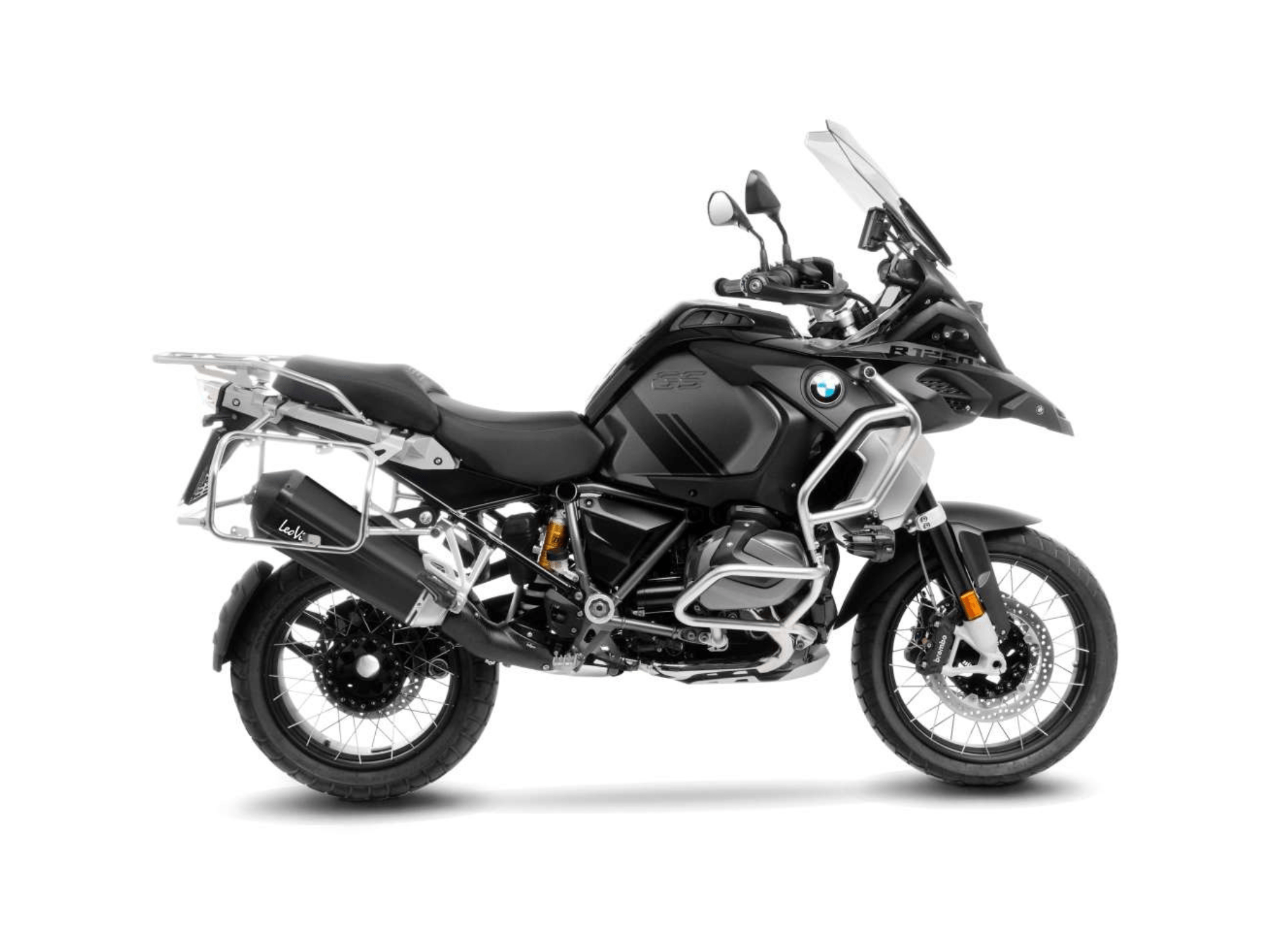 BMW R 1200 GS ADVENTURE LeoVince Exhaust LV-12 R Black Slip-On Silencer 2017-2018 - Image 2