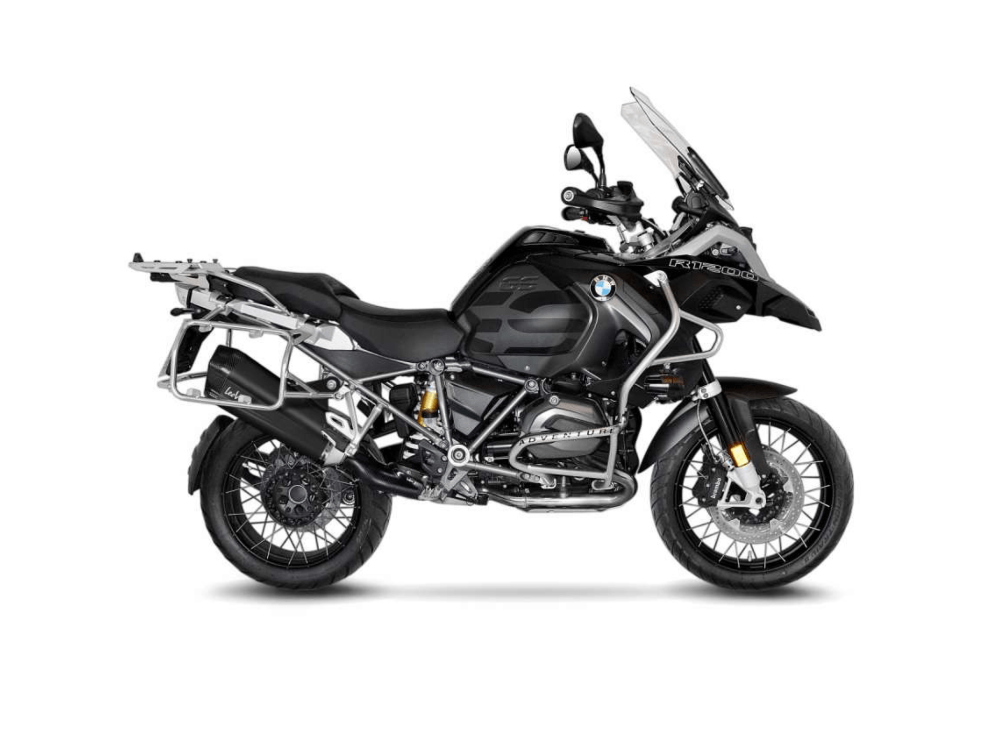 BMW R 1200 GS ADVENTURE LeoVince Exhaust LV-12 Black Slip-On Silencer 2013-2016 - Image 2
