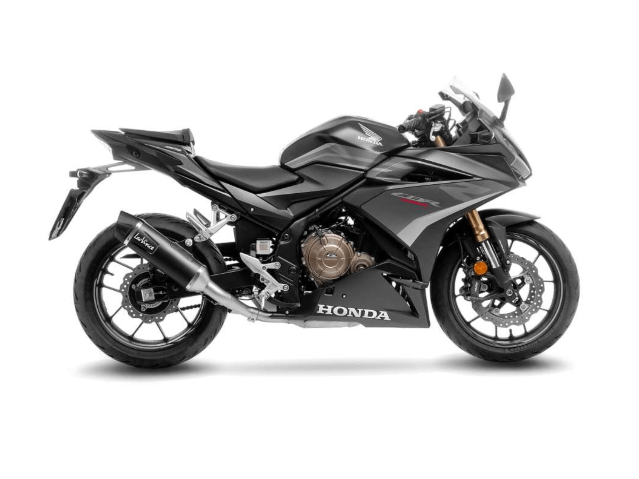 HONDA CBR 500 R LeoVince Exhaust NERO Slip-On Silencer 2019-2023 - immagine 2