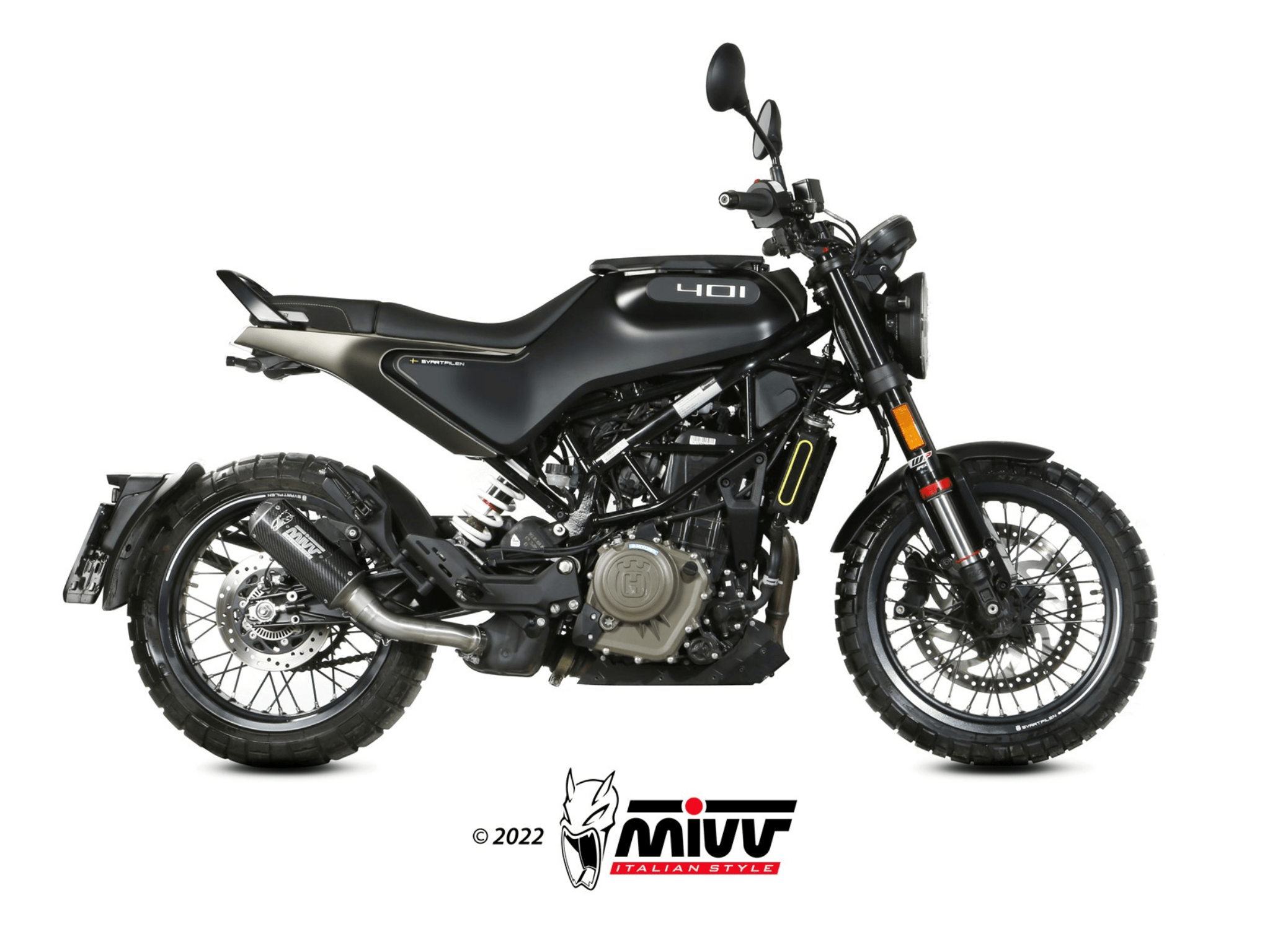 HUSQVARNA SVARTPILEN / VITPILEN 401 MIVV Exhaust MK3 Carbon Slip-On Silencer 2021-2023 - Image 2