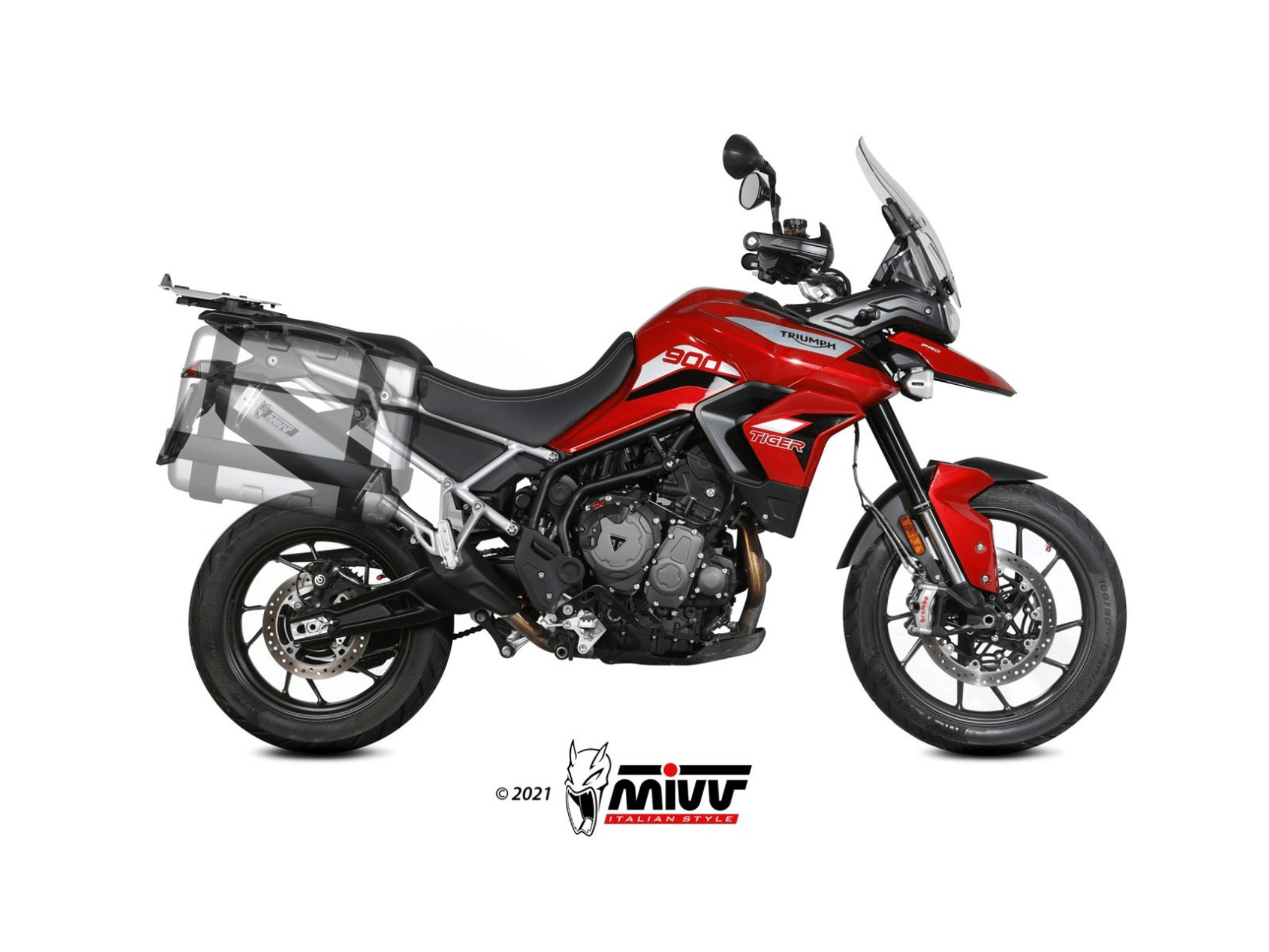TRIUMPH TIGER 900 GT MIVV Exhaust SPEED EDGE Black Slip-On Silencer 2021-2023 - Slika 2