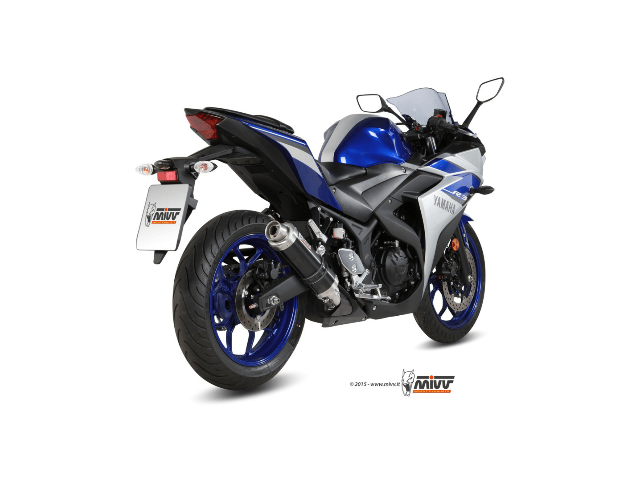 YAMAHA R25 MIVV Exhaust GP Black Slip-On Silencer 2015-2024 - Slika 3