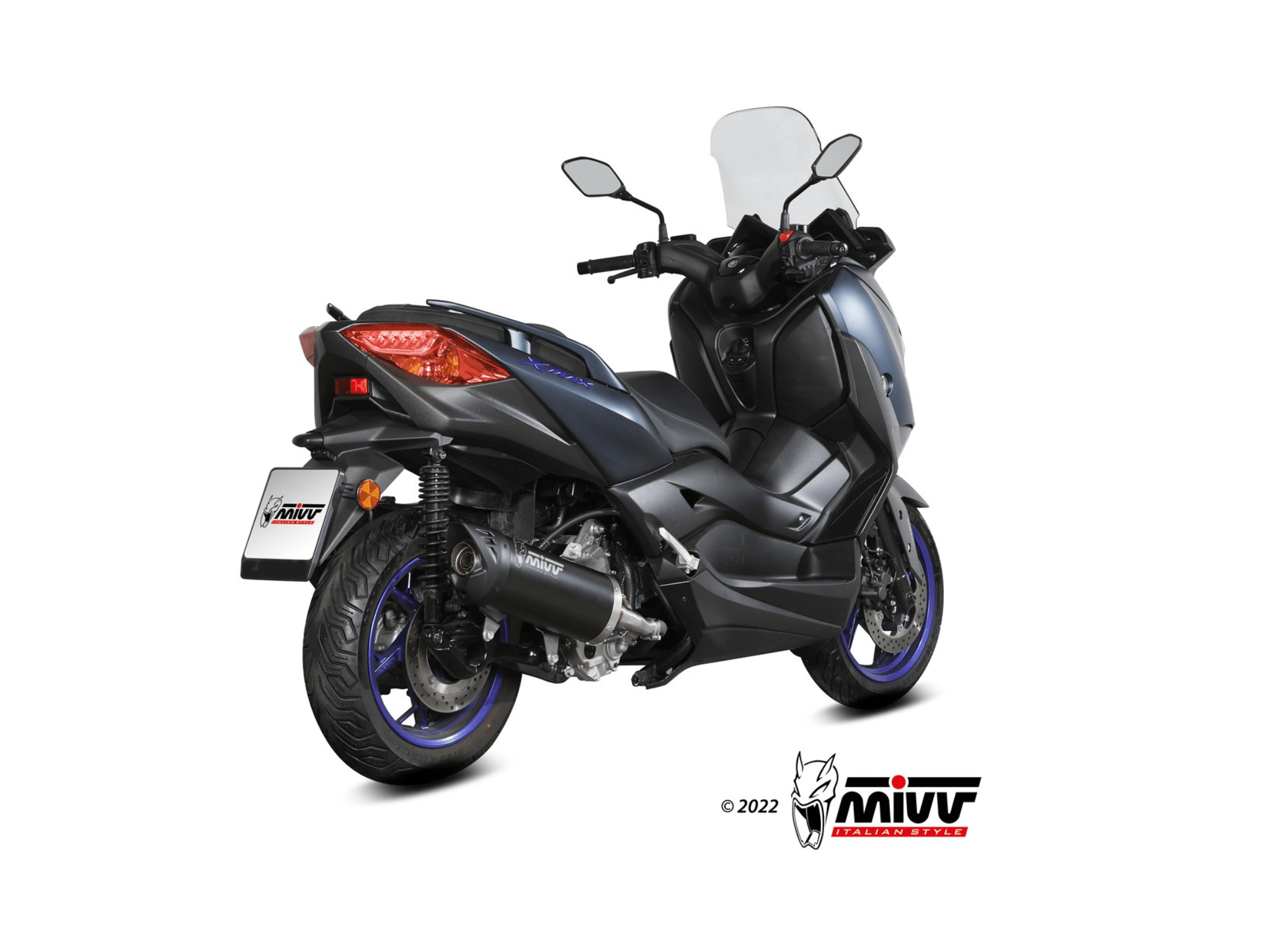 YAMAHA X-MAX 300 MIVV Exhaust MOVER Black Slip-On Silencer 2021-2024 - Slika 3