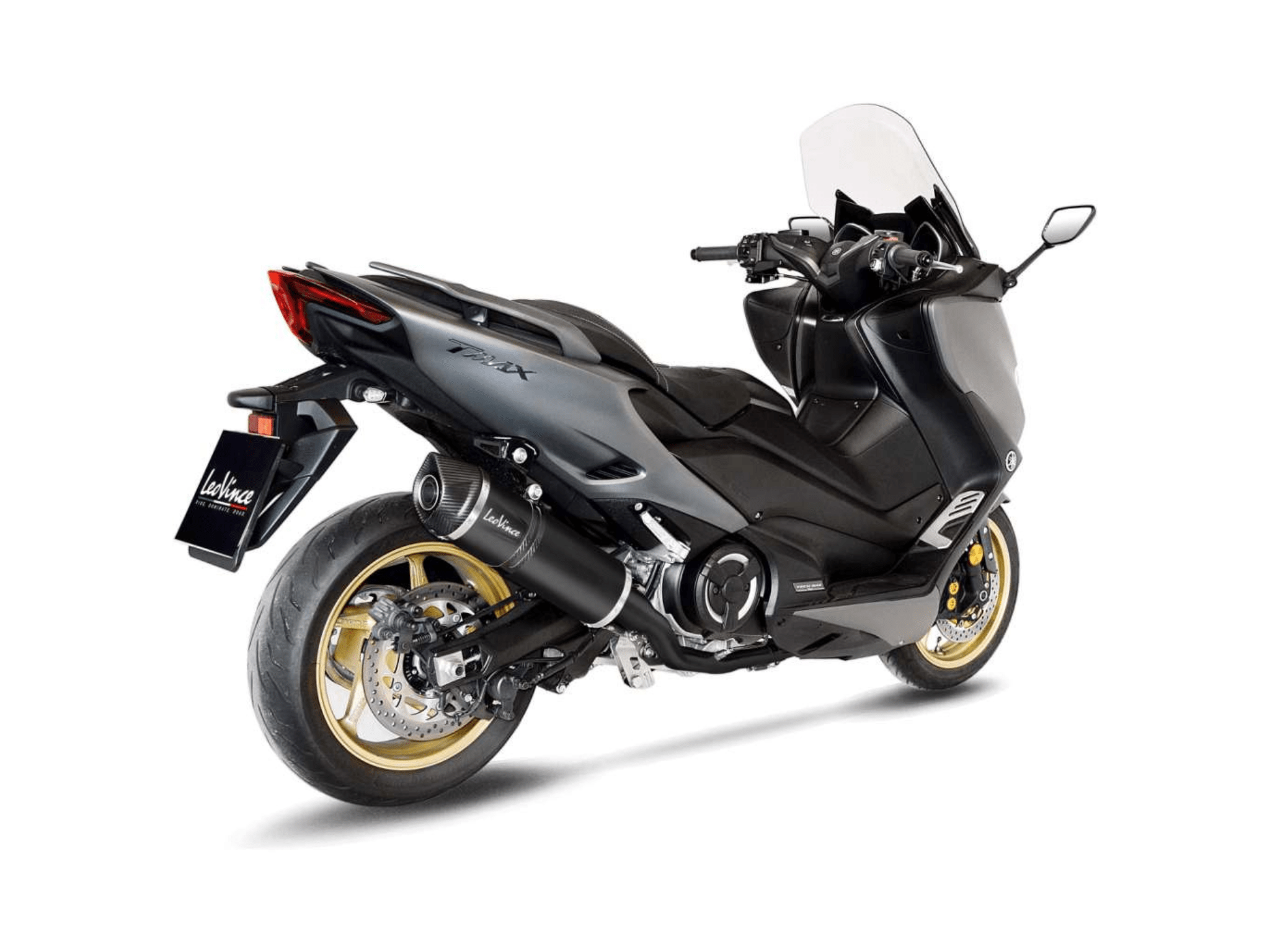 YAMAHA T-MAX 560 LeoVince Exhaust Complete Racing Black System with LV ONE EVO Black Silencer 2020-2024 - Slika 3