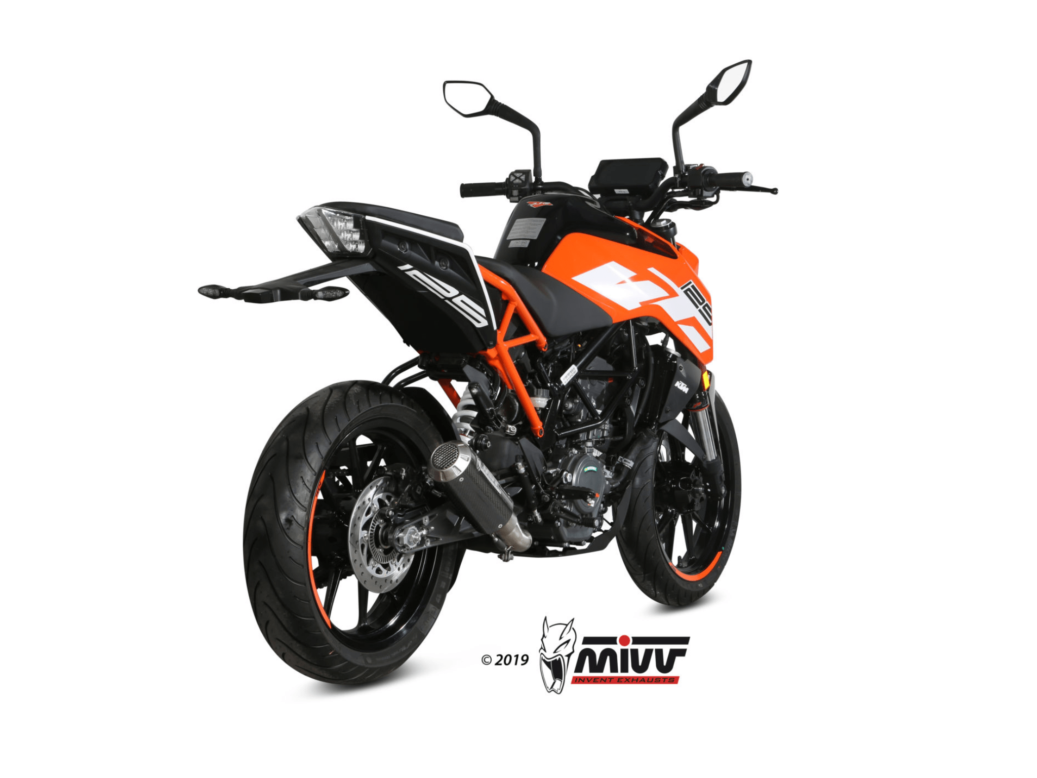 KTM 125 DUKE MIVV Exhaust MK3 Carbon Slip-On Silencer 2017-2020 - Slika 3