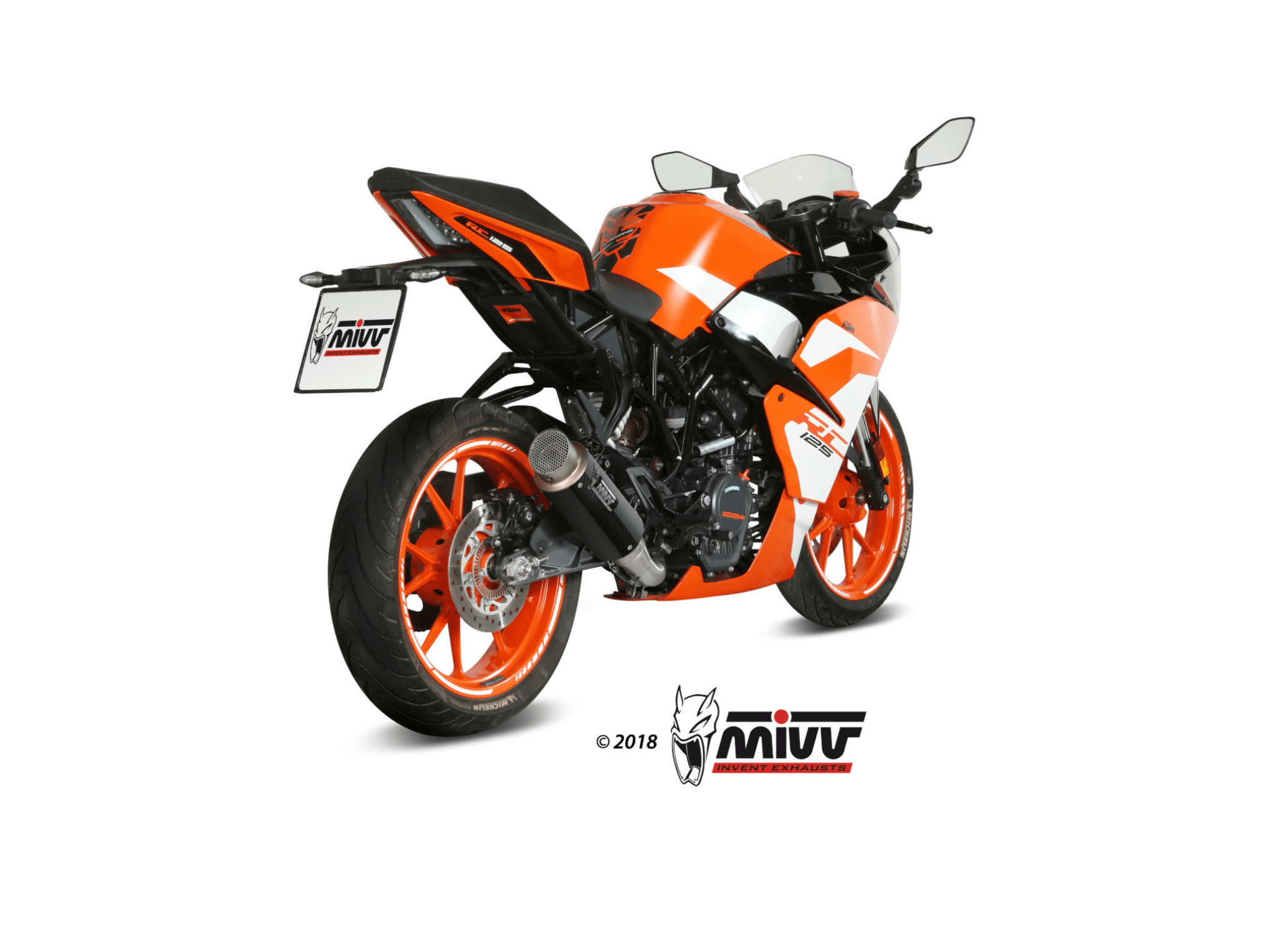 KTM RC 125 MIVV Exhaust GP PRO Carbon Slip-On Silencer 2017-2020 - Image 3