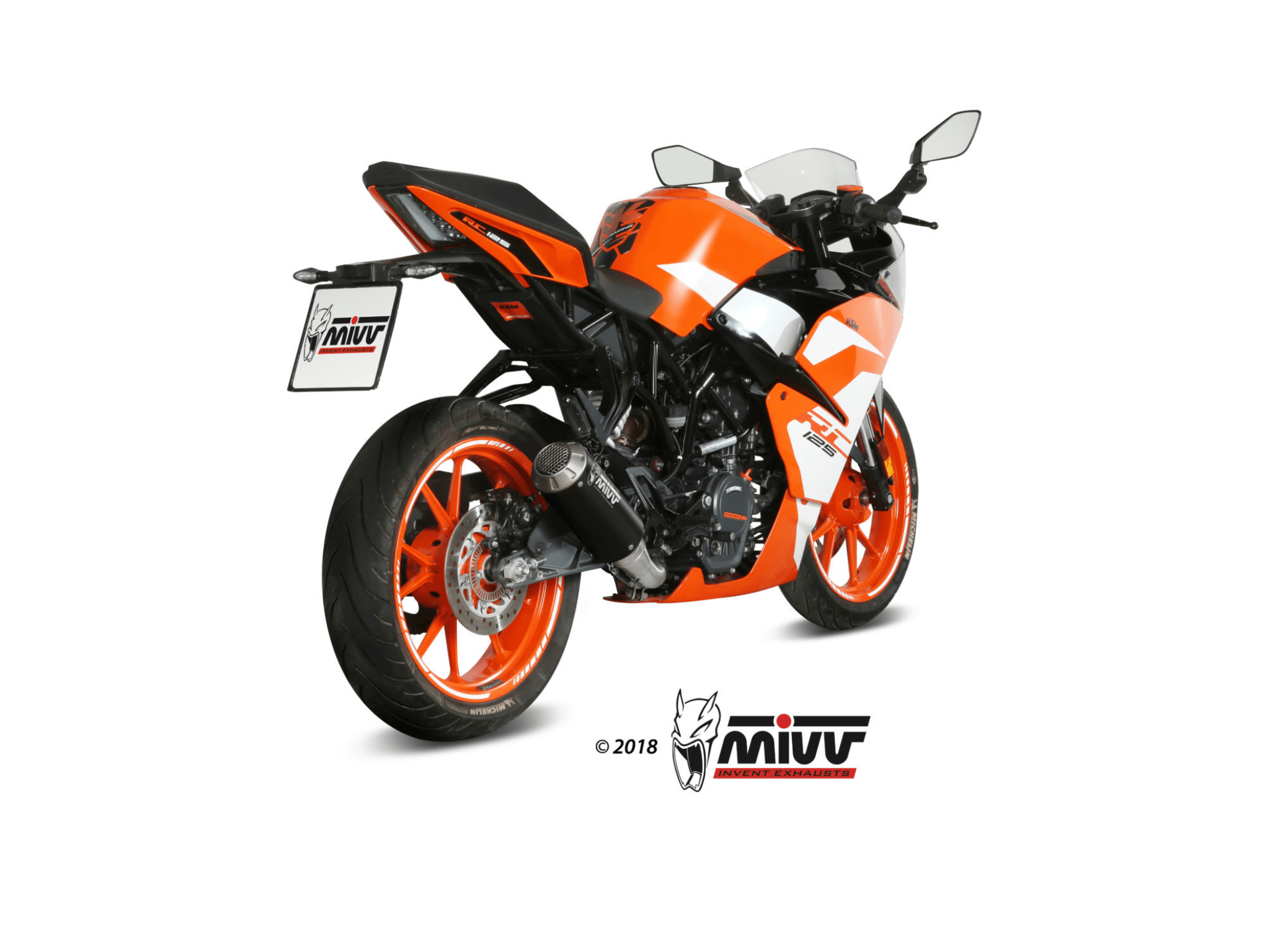 KTM RC 125 MIVV Exhaust MK3 Black Slip-On Silencer 2017-2020 - Image 3