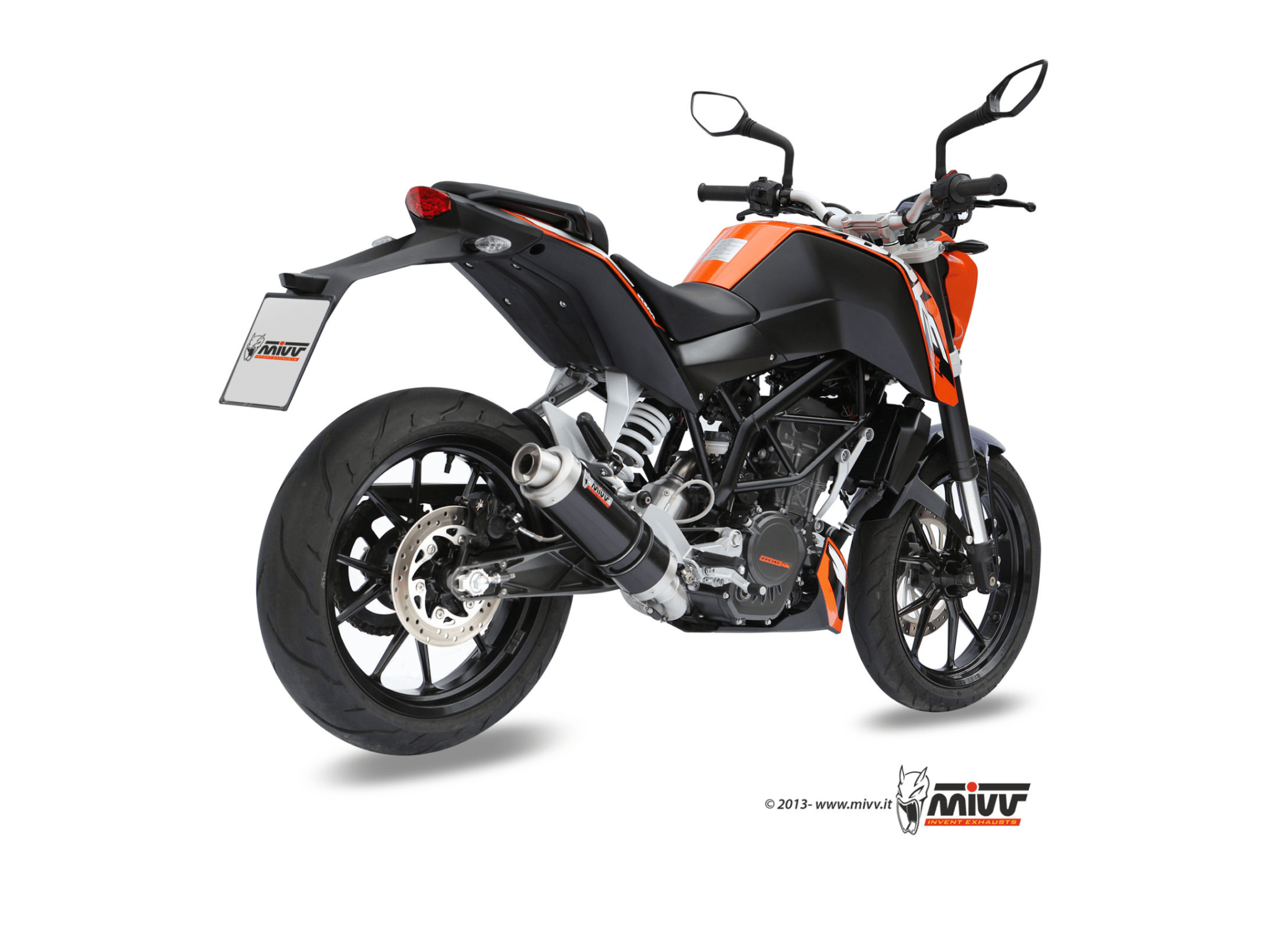 KTM 125 DUKE MIVV Exhaust Complete System with GP Black Silencer 2011-2016 - Slika 3
