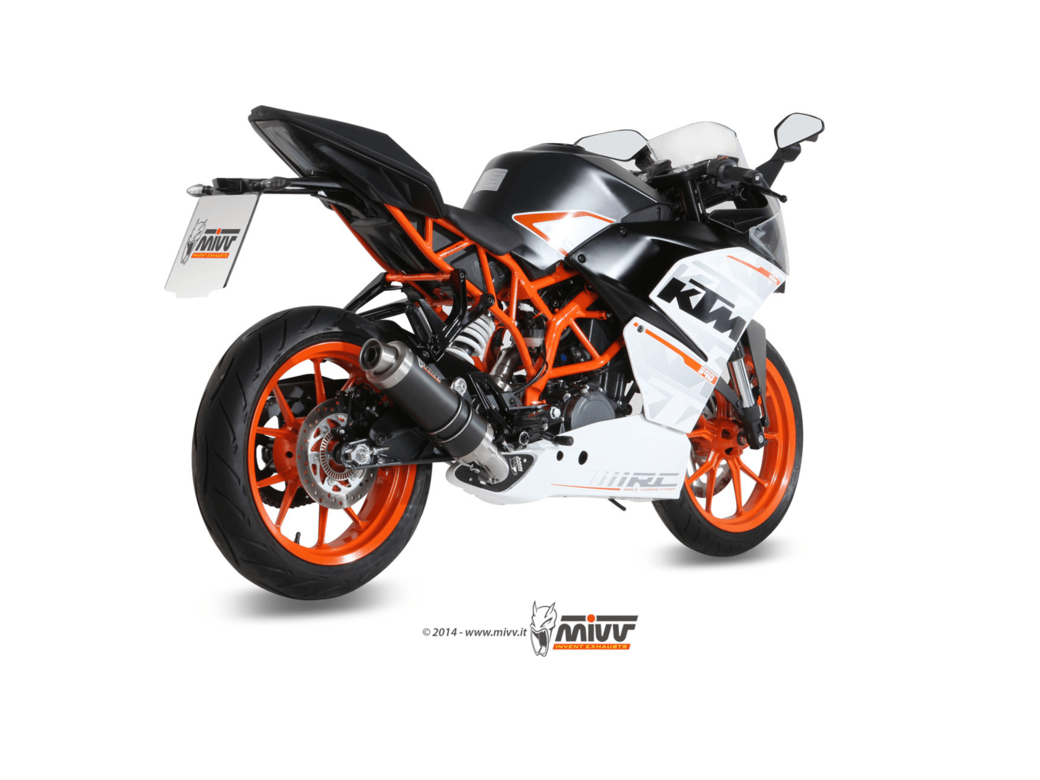 KTM RC 390 MIVV Exhaust Complete System with GP Black Silencer 2014-2016 - Slika 3