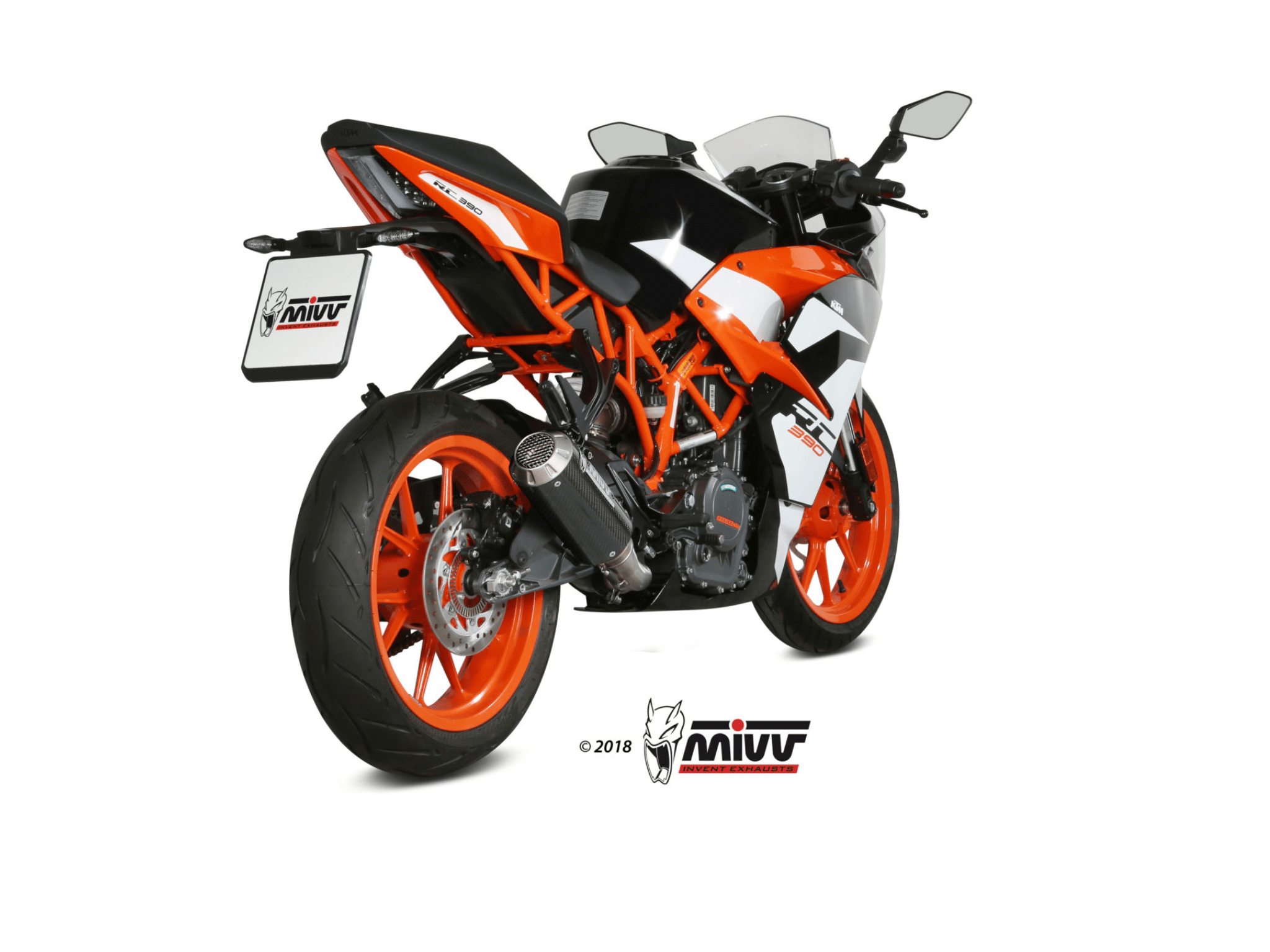 KTM RC 390 MIVV Exhaust MK3 Carbon Slip-On Silencer 2017-2020 - Image 3