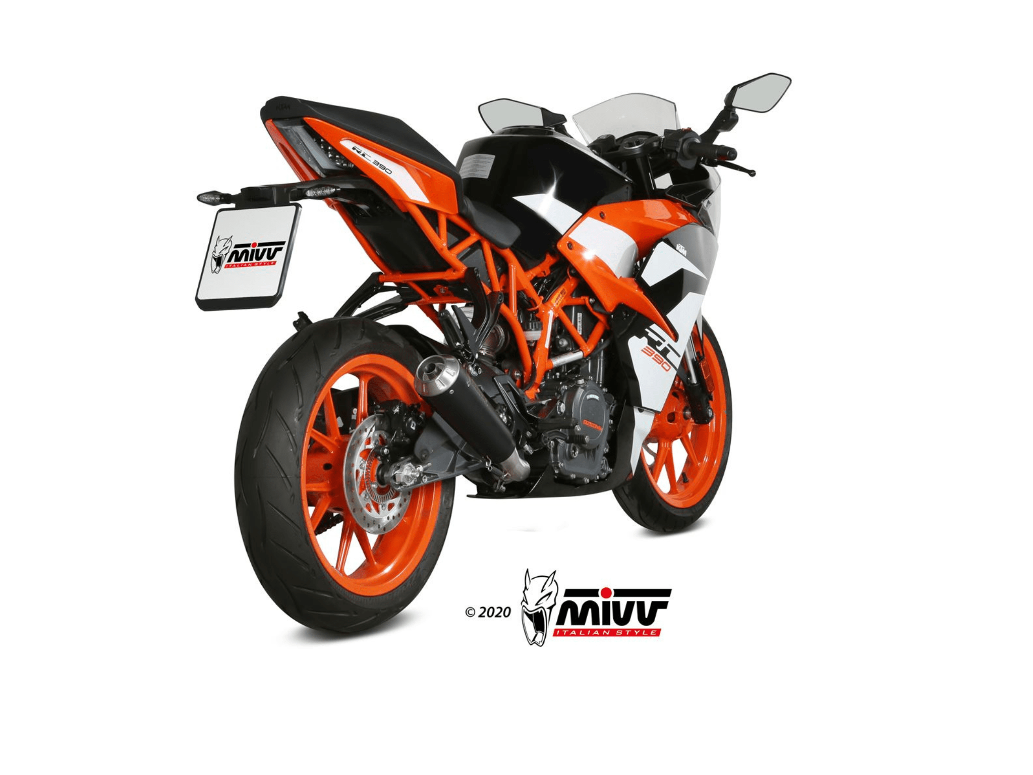 KTM RC 390 MIVV Exhaust X-M1 Black Slip-On Silencer 2017-2020 - Slika 3