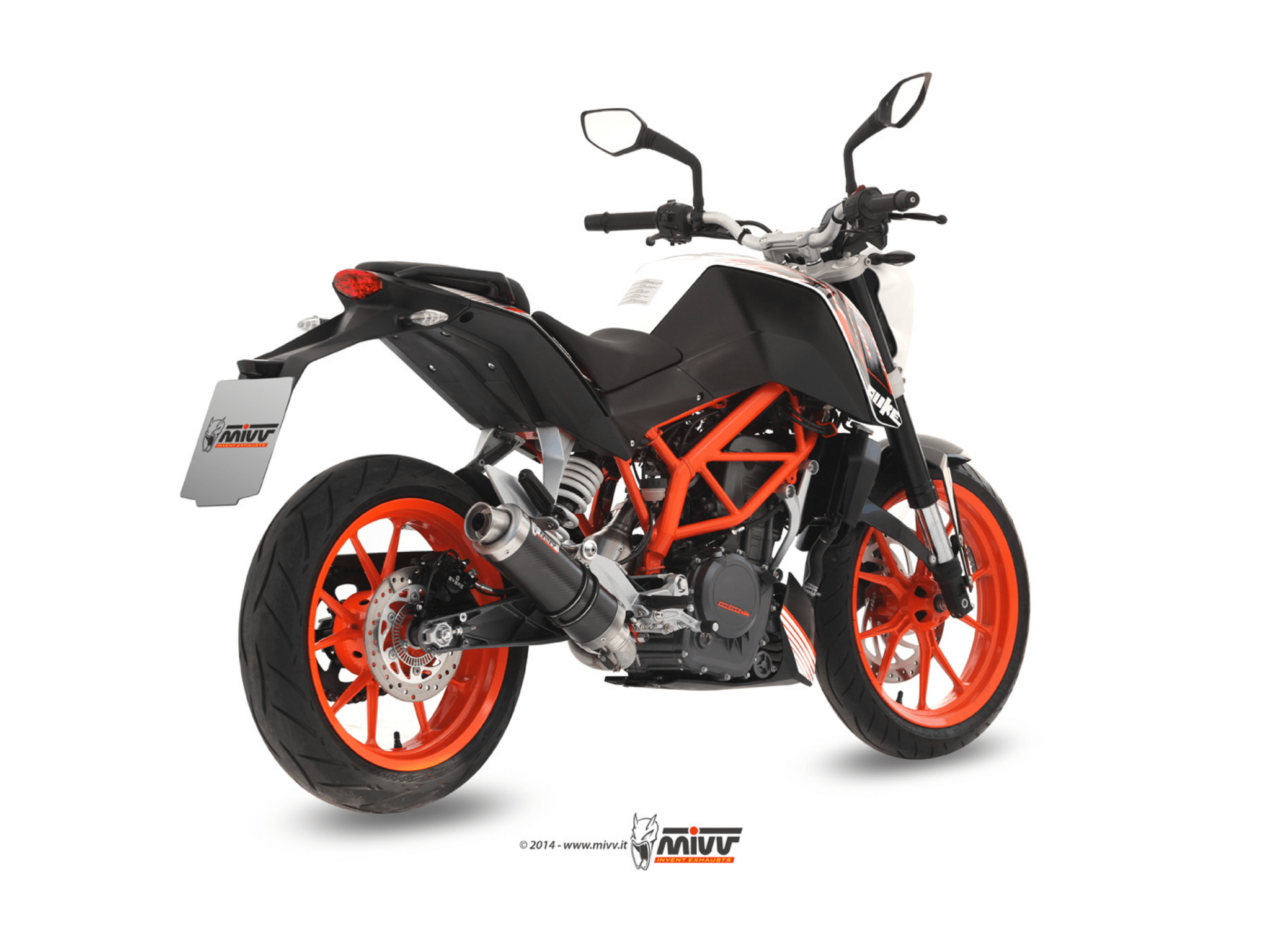KTM 390 DUKE MIVV Exhaust Complete System with GP Carbon Silencer 2013-2016 - immagine 3