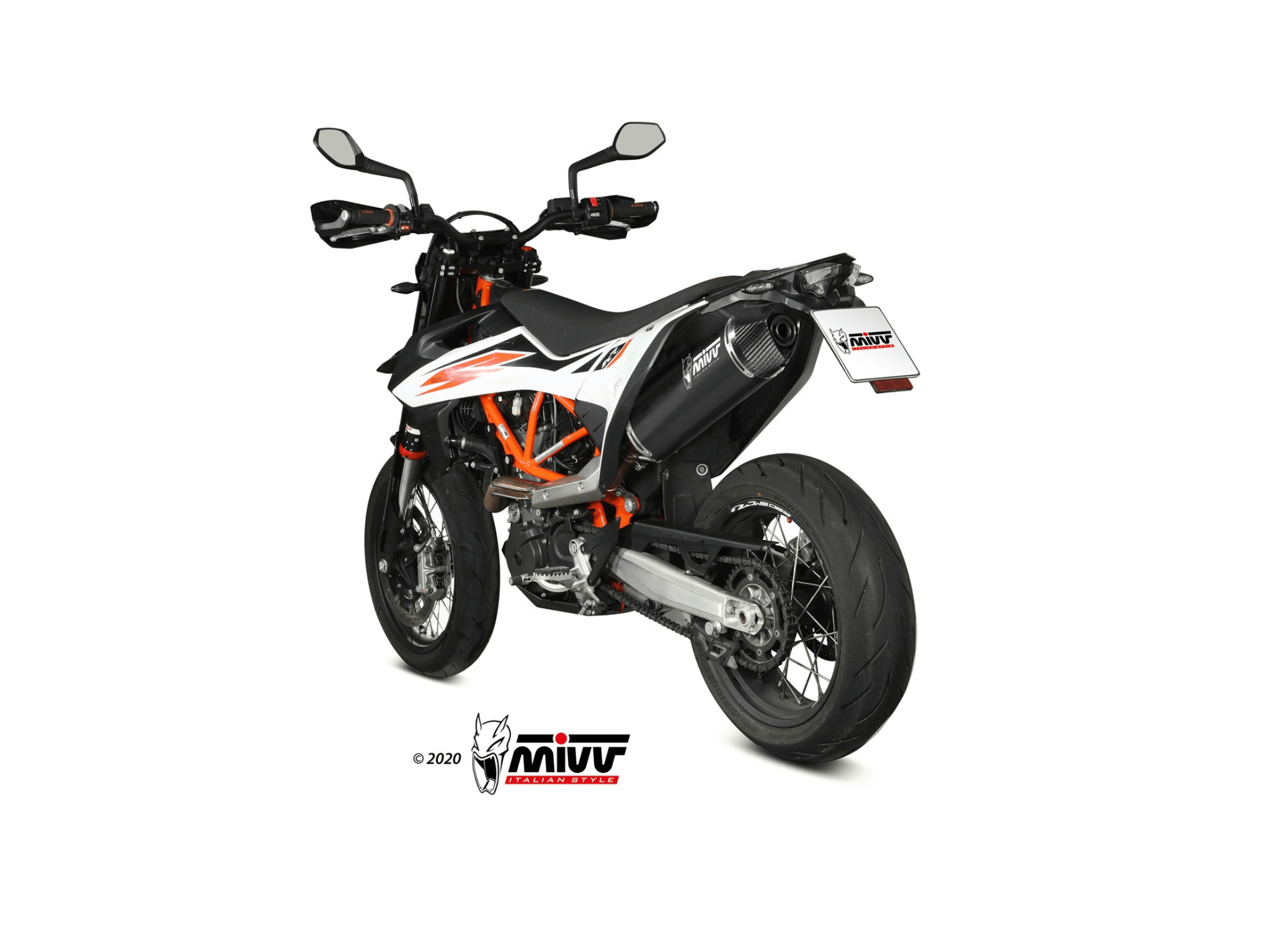 KTM 690 SMC R MIVV Exhaust STR-1 Black Slip-On Silencer 2019-2020 - Image 3