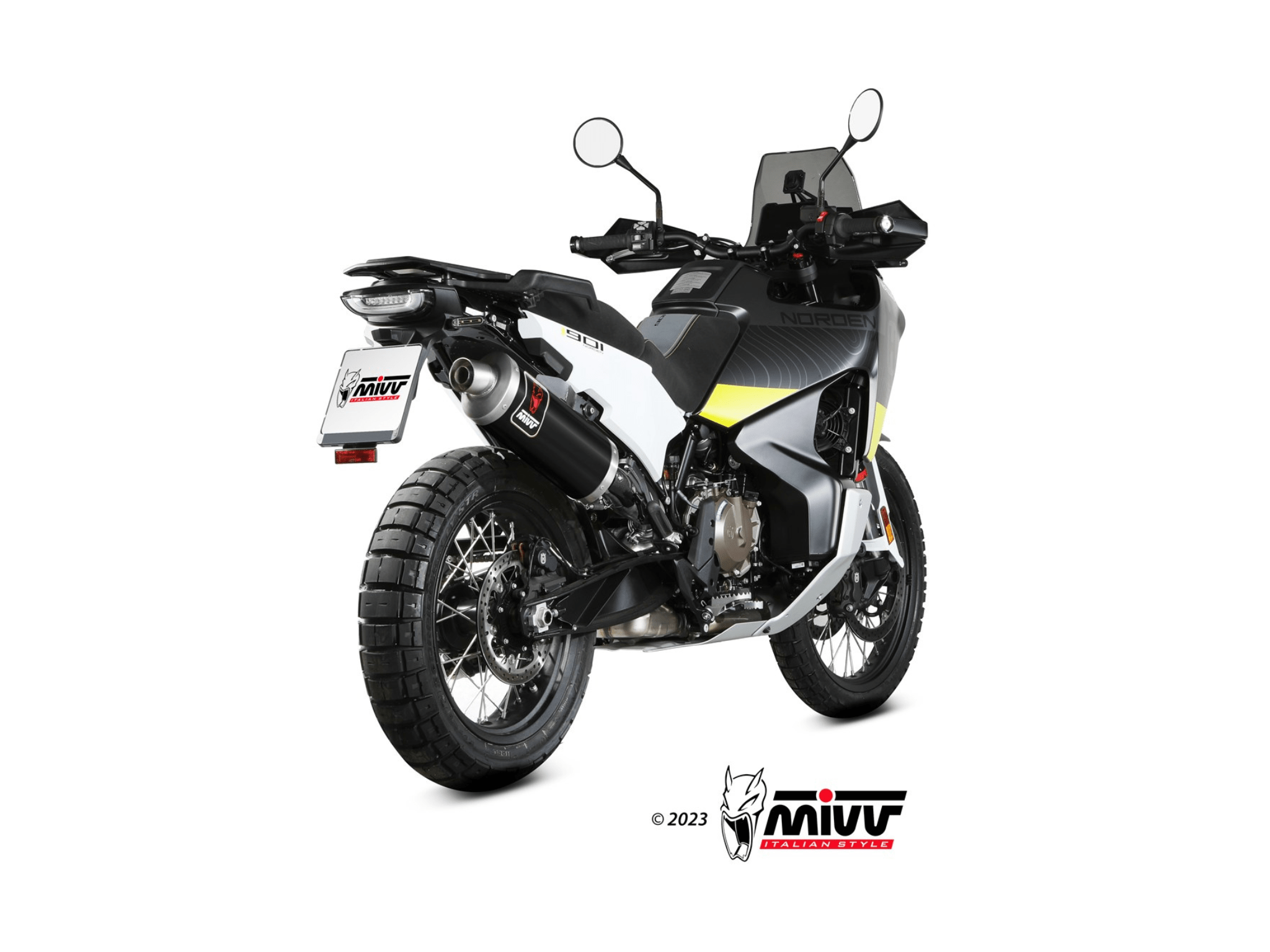 HUSQVARNA NORDEN 901 MIVV Exhaust DAKAR Black Slip-On Silencer 2022-2024 - Image 3