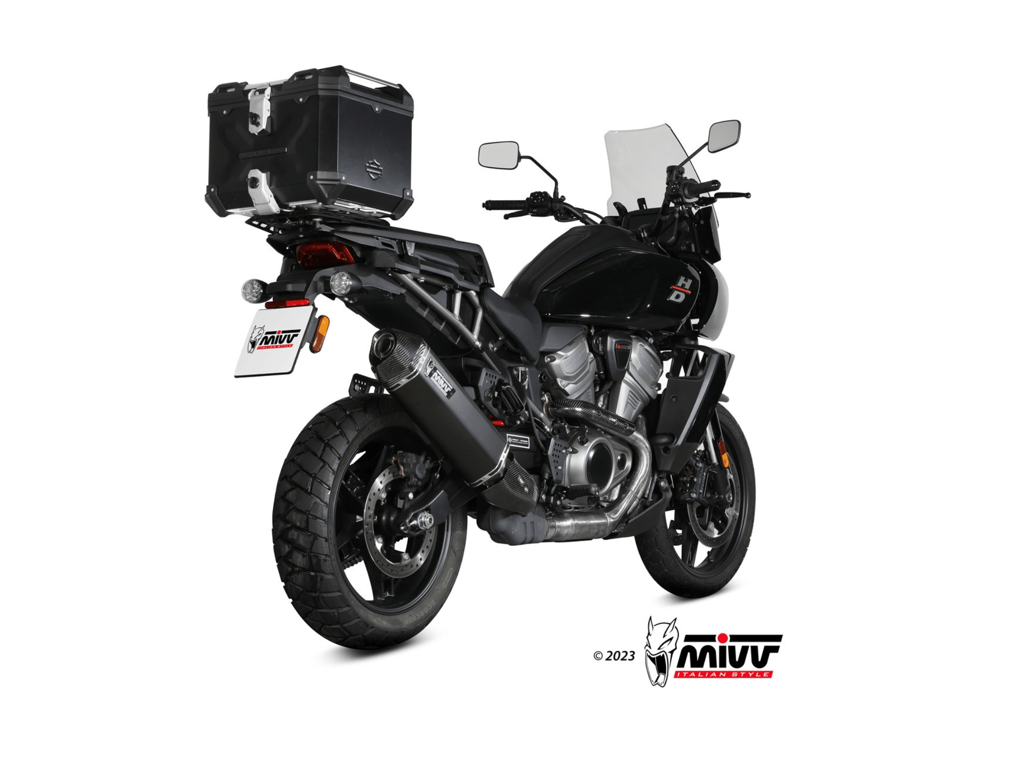 HARLEY-DAVIDSON PAN AMERICA 1250 MIVV Exhaust SPEED EDGE Black Slip-On Silencer 2021-2024 - Slika 3