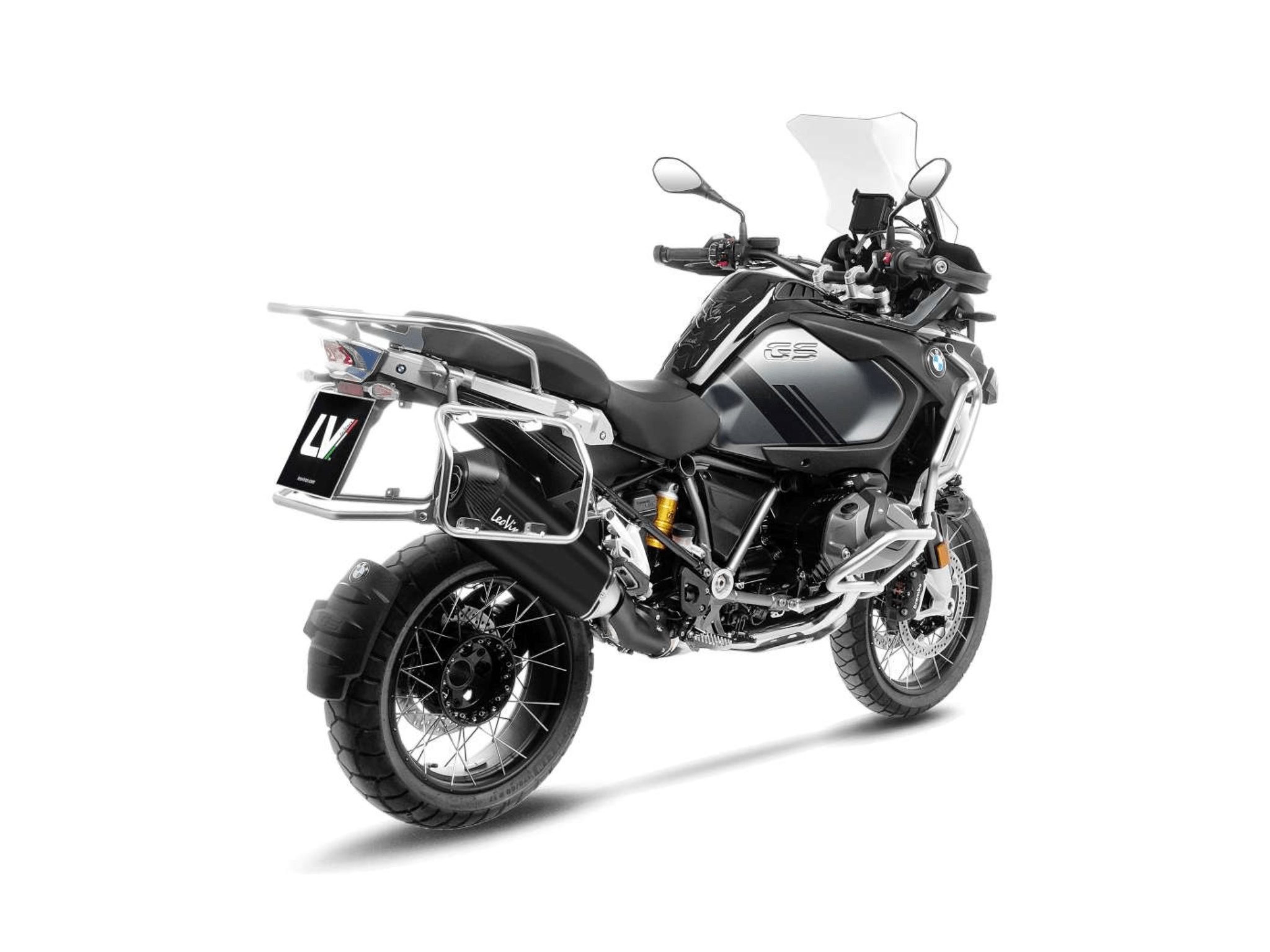 BMW R 1200 GS ADVENTURE LeoVince Exhaust LV-12 R Black Slip-On Silencer 2017-2018 - Image 3