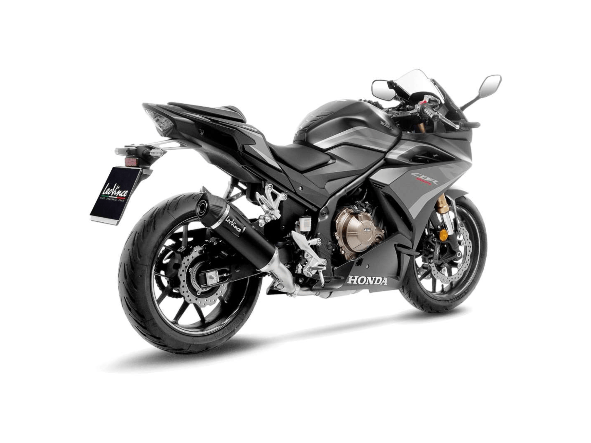 HONDA CBR 500 R LeoVince Exhaust NERO Slip-On Silencer 2019-2023 - immagine 3