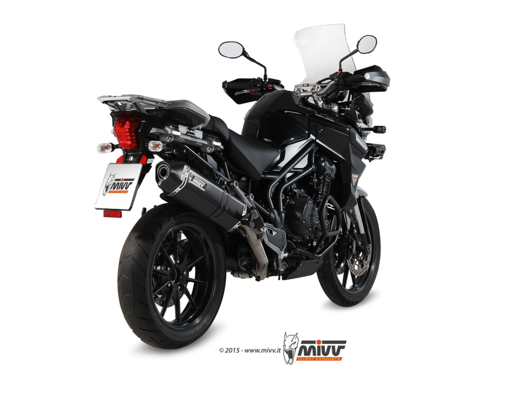 TRIUMPH TIGER 1200 MIVV Exhaust SPEED EDGE Black Slip-On Silencer 2012-2015 - Slika 3