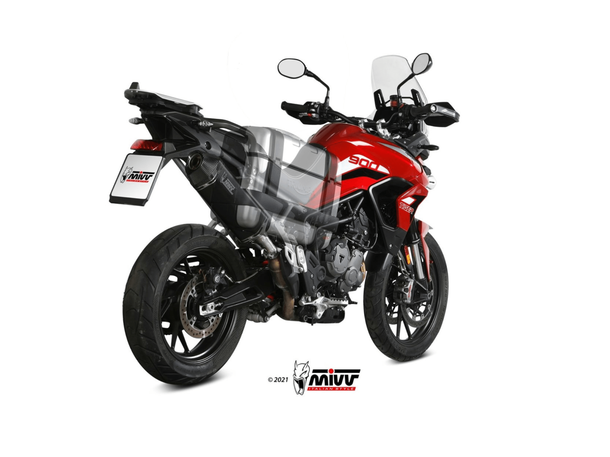 TRIUMPH TIGER 900 GT MIVV Exhaust SPEED EDGE Black Slip-On Silencer 2021-2023 - Slika 3