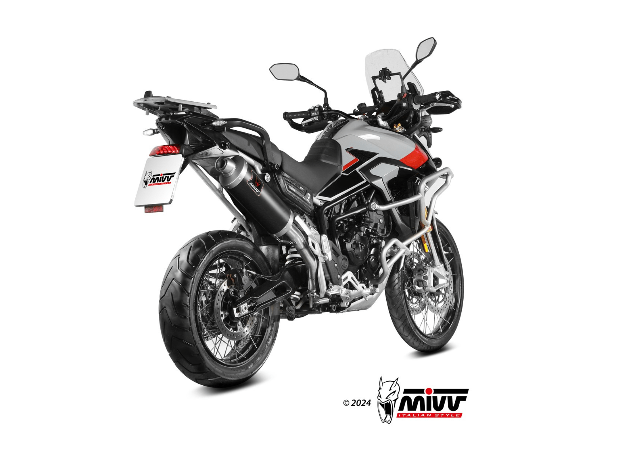 TRIUMPH TIGER 900 MIVV Exhaust DAKAR Black Slip-On Silencer 2024-2026 - Slika 3
