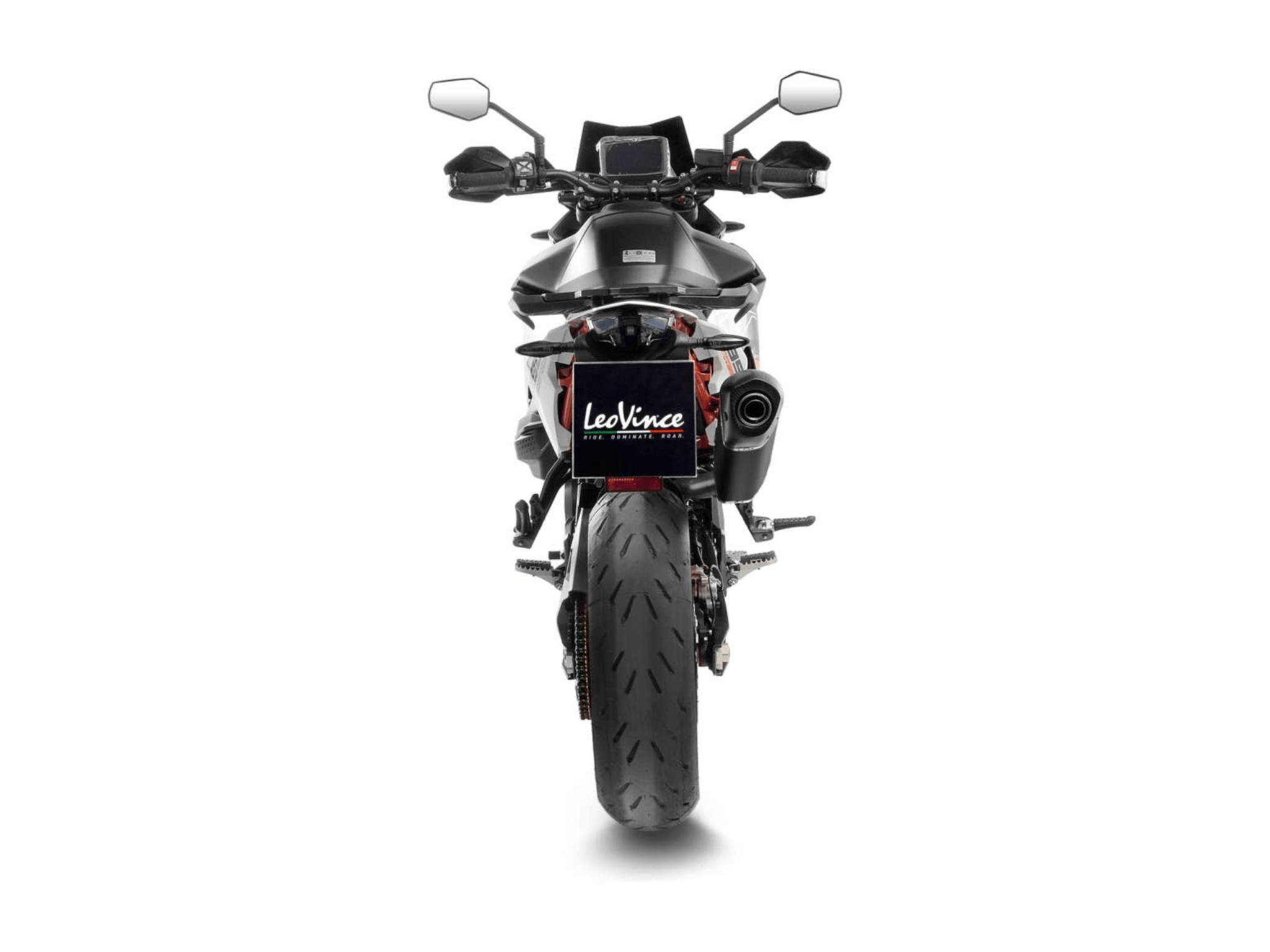 KTM 890 SMT LeoVince Exhaust LV-14 Black Slip-On Silencer 2023-2026 - Image 4