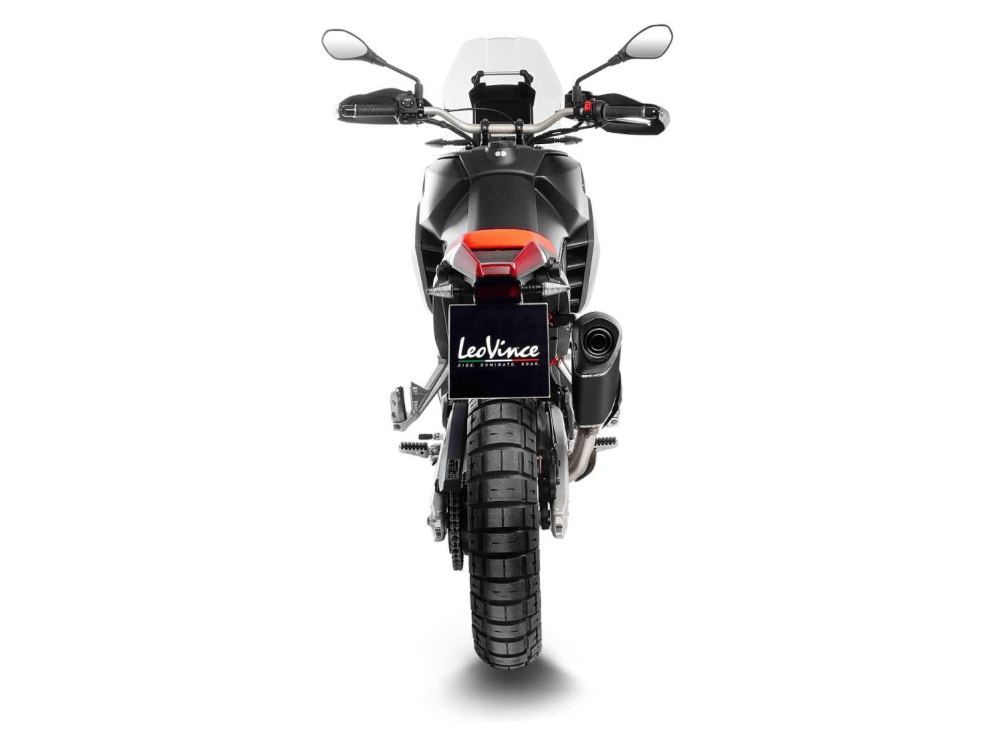 APRILIA TUAREG 660 LeoVince Exhaust LV-14 Black Slip-On Silencer 2022-2024 - Image 4