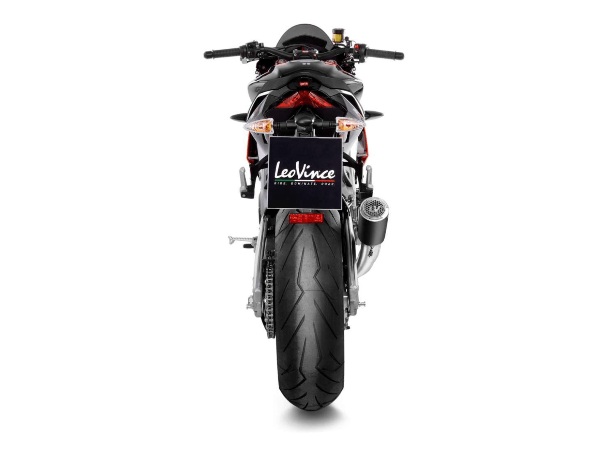 APRILIA TUONO V4 LeoVince Exhaust LV CORSA S Black Slip-On Silencer 2025-2026 - immagine 4