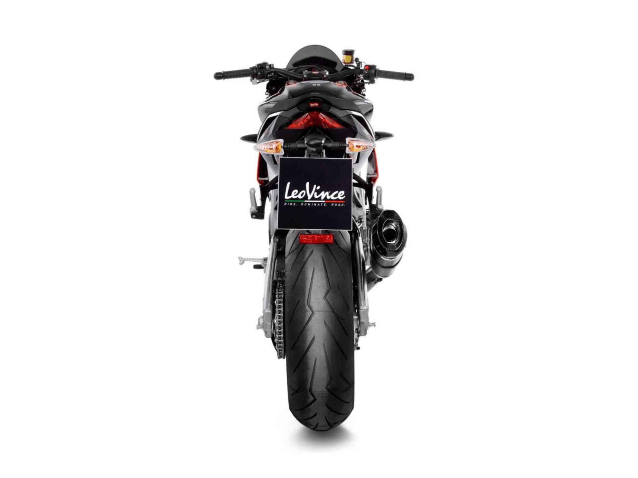 APRILIA TUONO V4 LeoVince Exhaust FACTORY S Carbon Slip-On Silencer 2021-2024 - Image 4