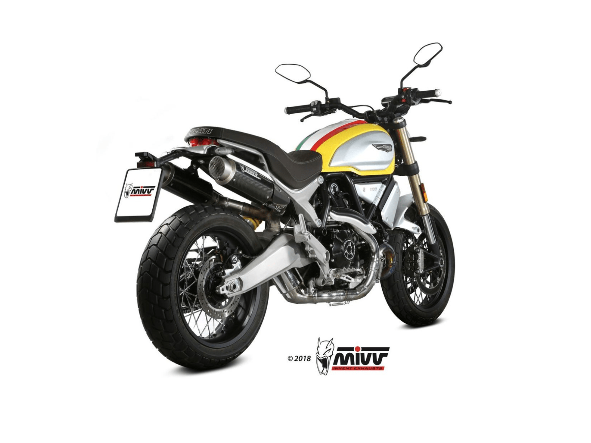 DUCATI SCRAMBLER 1100 MIVV Exhaust GP PRO Carbon Slip-On Silencers 2018-2020 - immagine 3