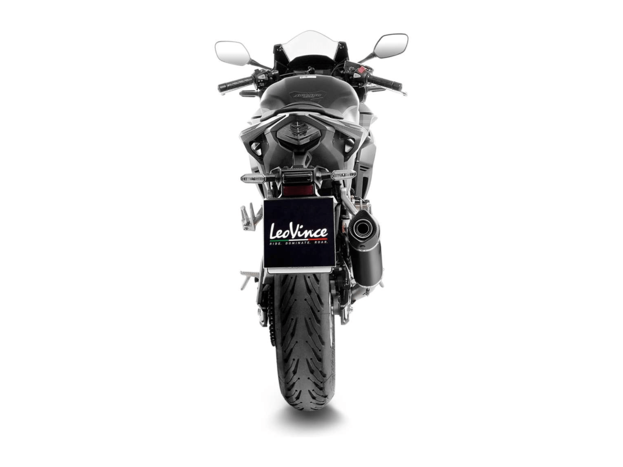 HONDA CBR 500 R LeoVince Exhaust NERO Slip-On Silencer 2019-2023 - immagine 4