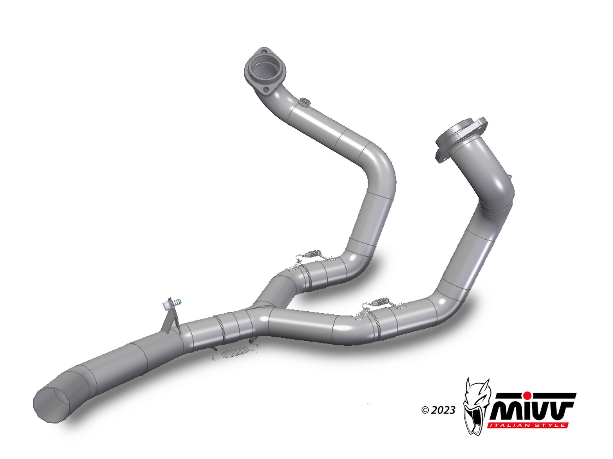 MOTO GUZZI V100 MANDELLO MIVV Exhaust Optional Racing Collectors 2022-2024