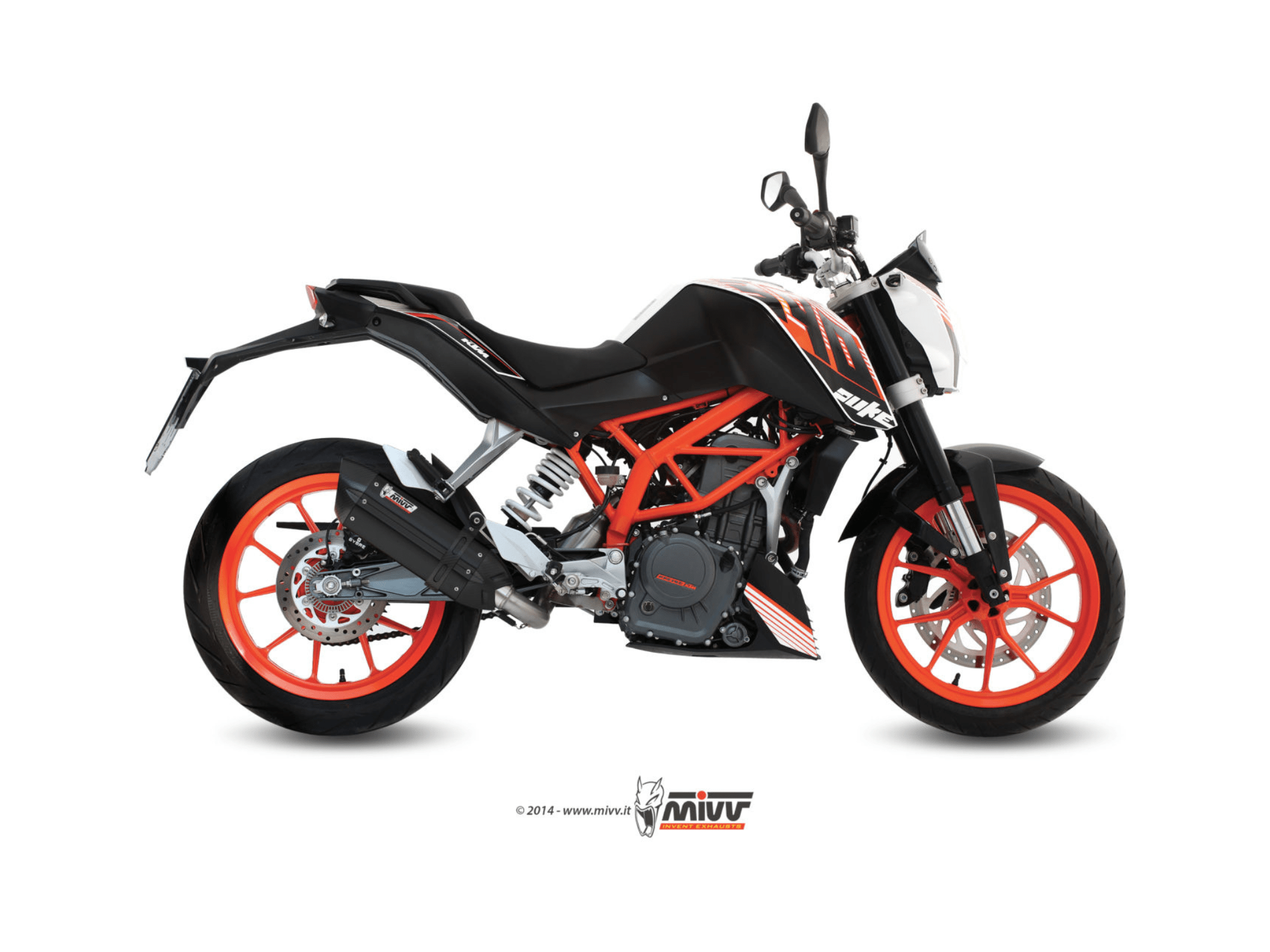 KTM 390 DUKE MIVV Exhaust Complete System with SUONO Black Silencer 2013-2016 - immagine 2
