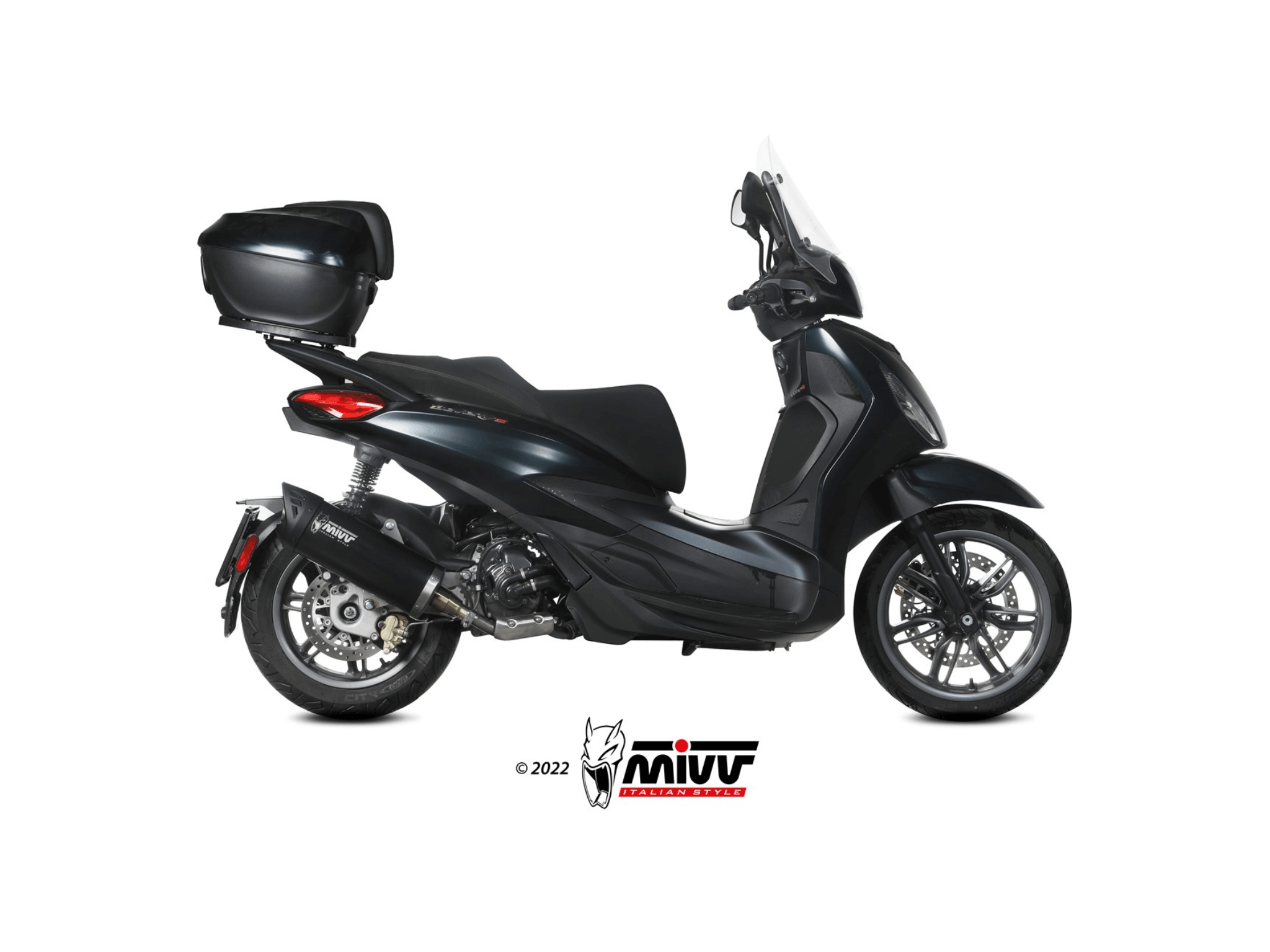 PIAGGIO BEVERLY 300 HPE MIVV Exhaust MOVER Slip-On Silencer 2021-2024 - immagine 2