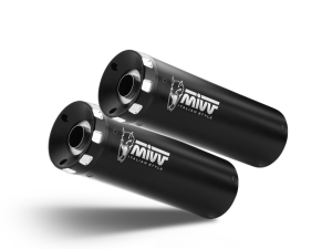 MOTO GUZZI V7 STONE MIVV Exhaust HR-1 Black Slip-On Silencers 2021-2024