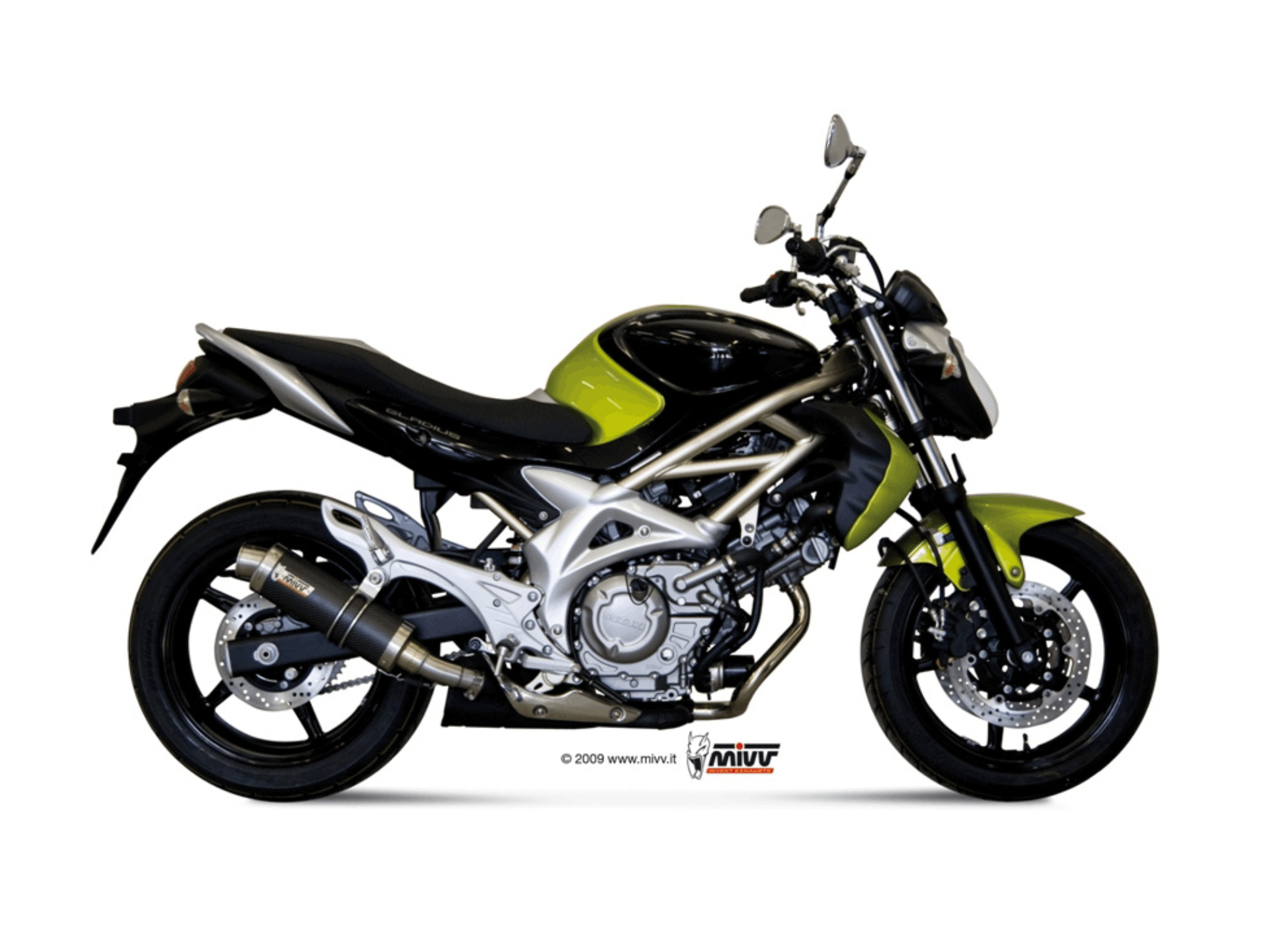 SUZUKI GLADIUS MIVV Exhaust GP Carbon Slip-On Silencer 2009-2015 - immagine 2